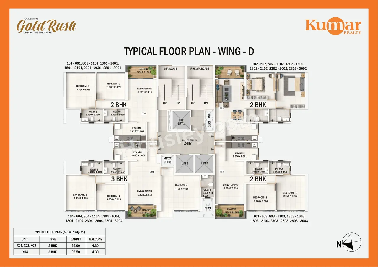 Kumar Magnacity Floor Plan