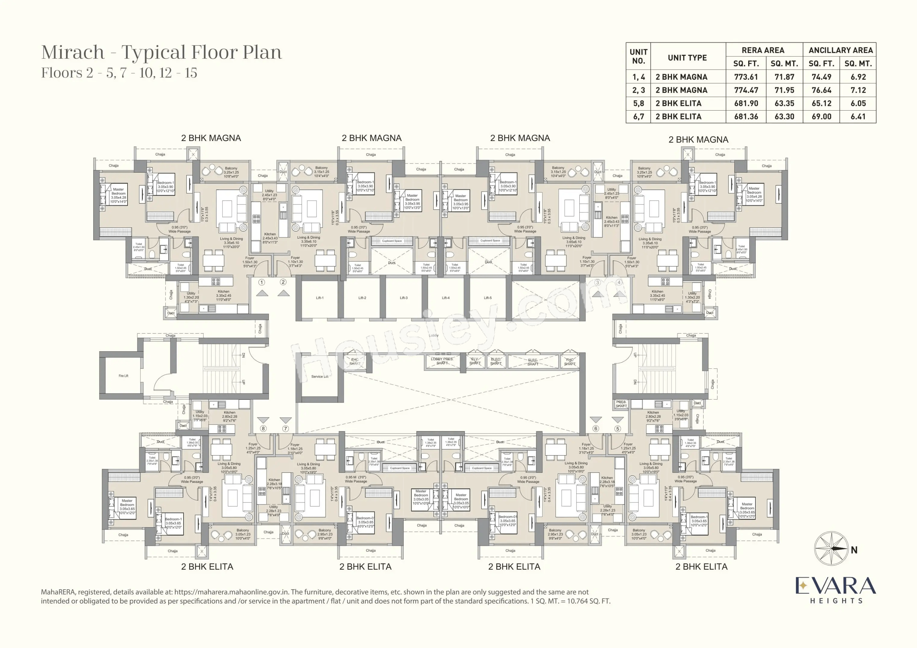 L&T Evara Heights Floor plan 1