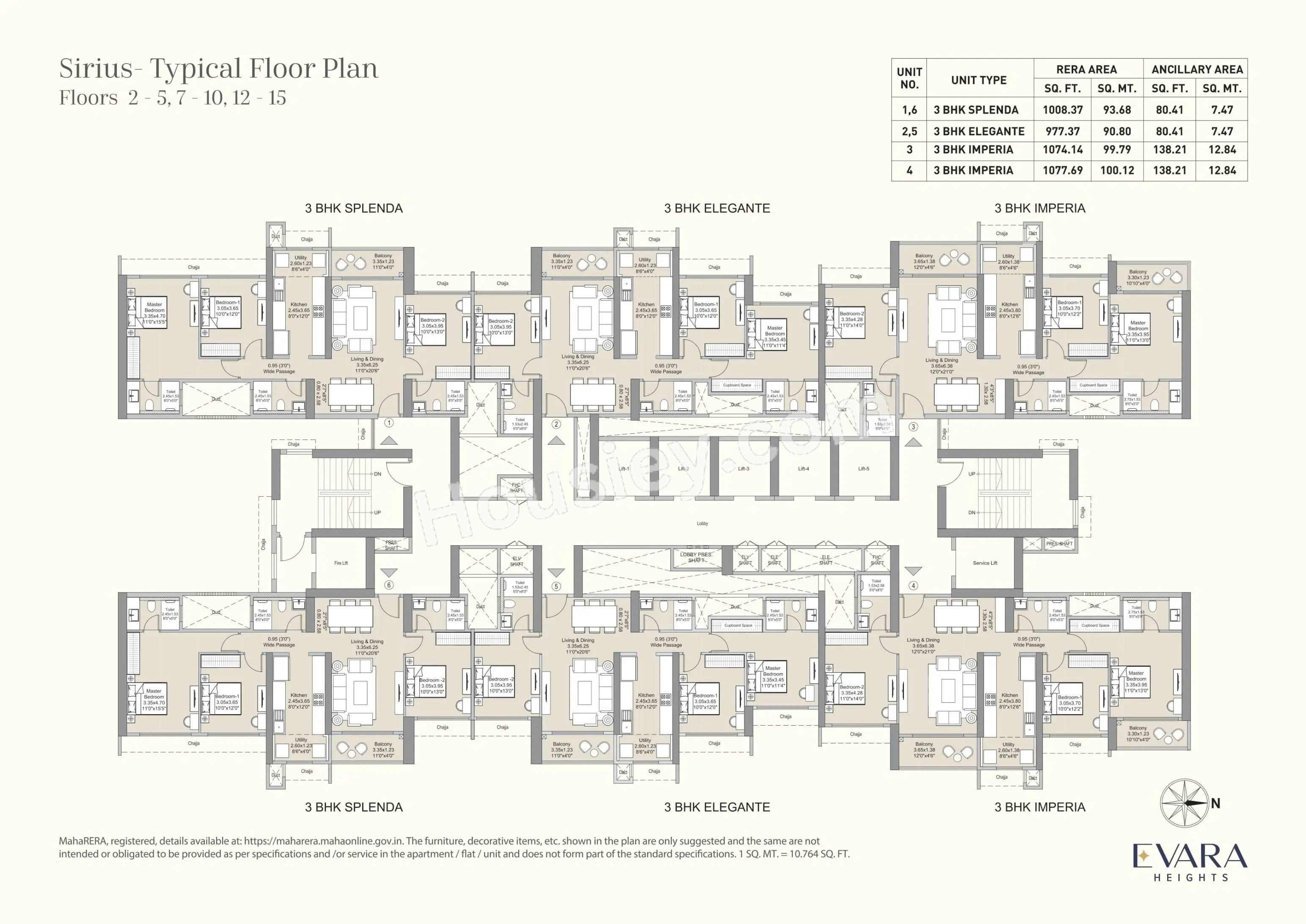 L&T Evara Heights Floor plan 3