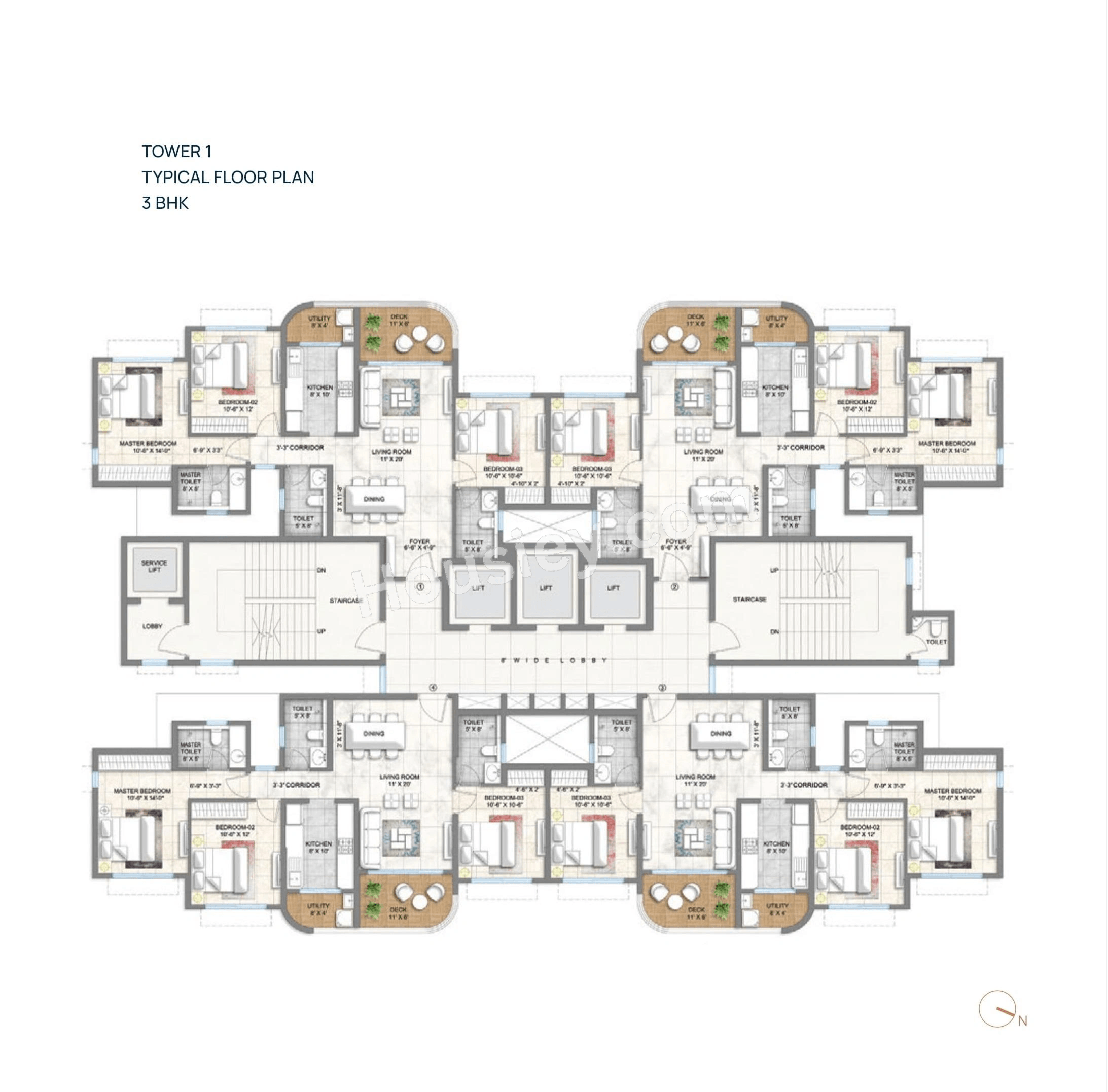 Lodha Corinthia Floor plan 3