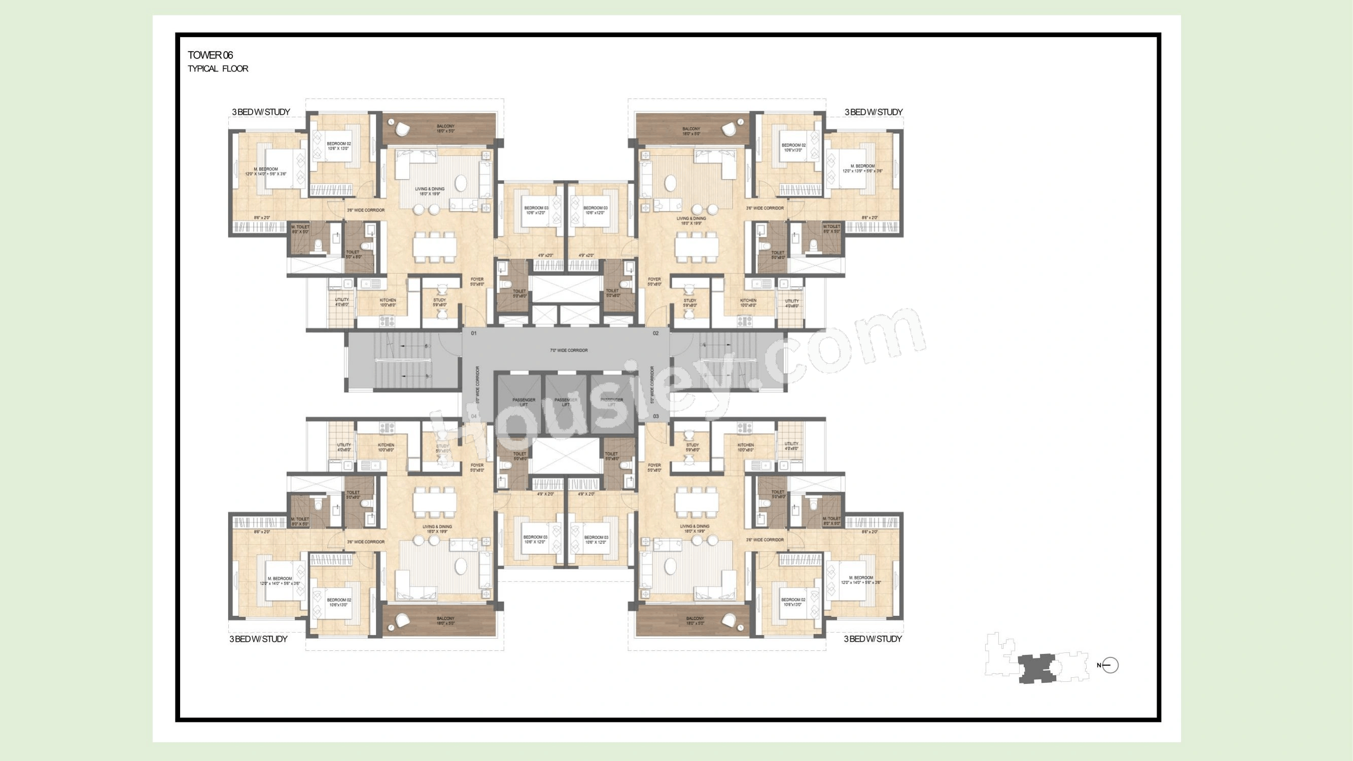Lodha Mirabelle Floor plan 3