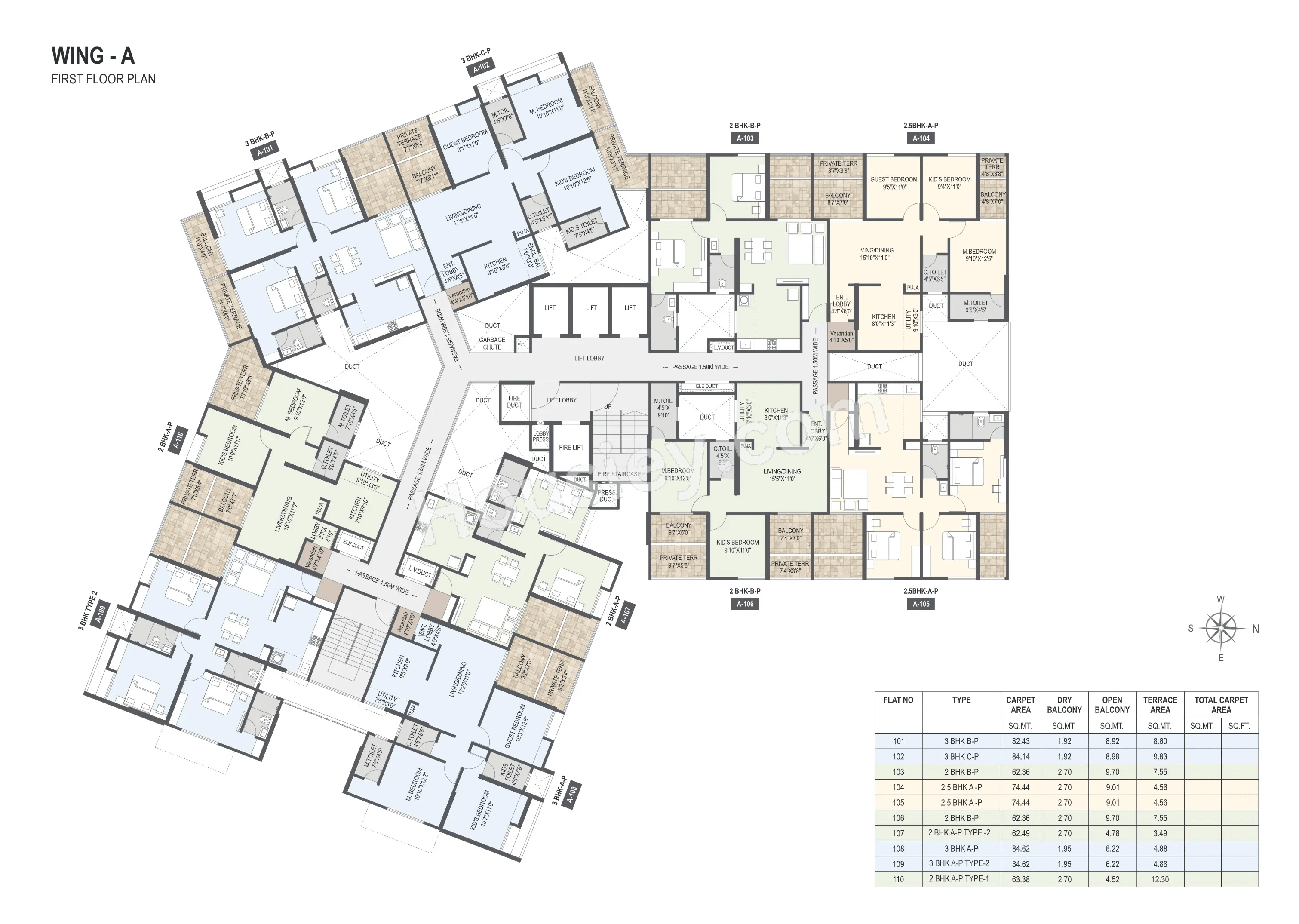 Mangalam Highrise Floor plan 1