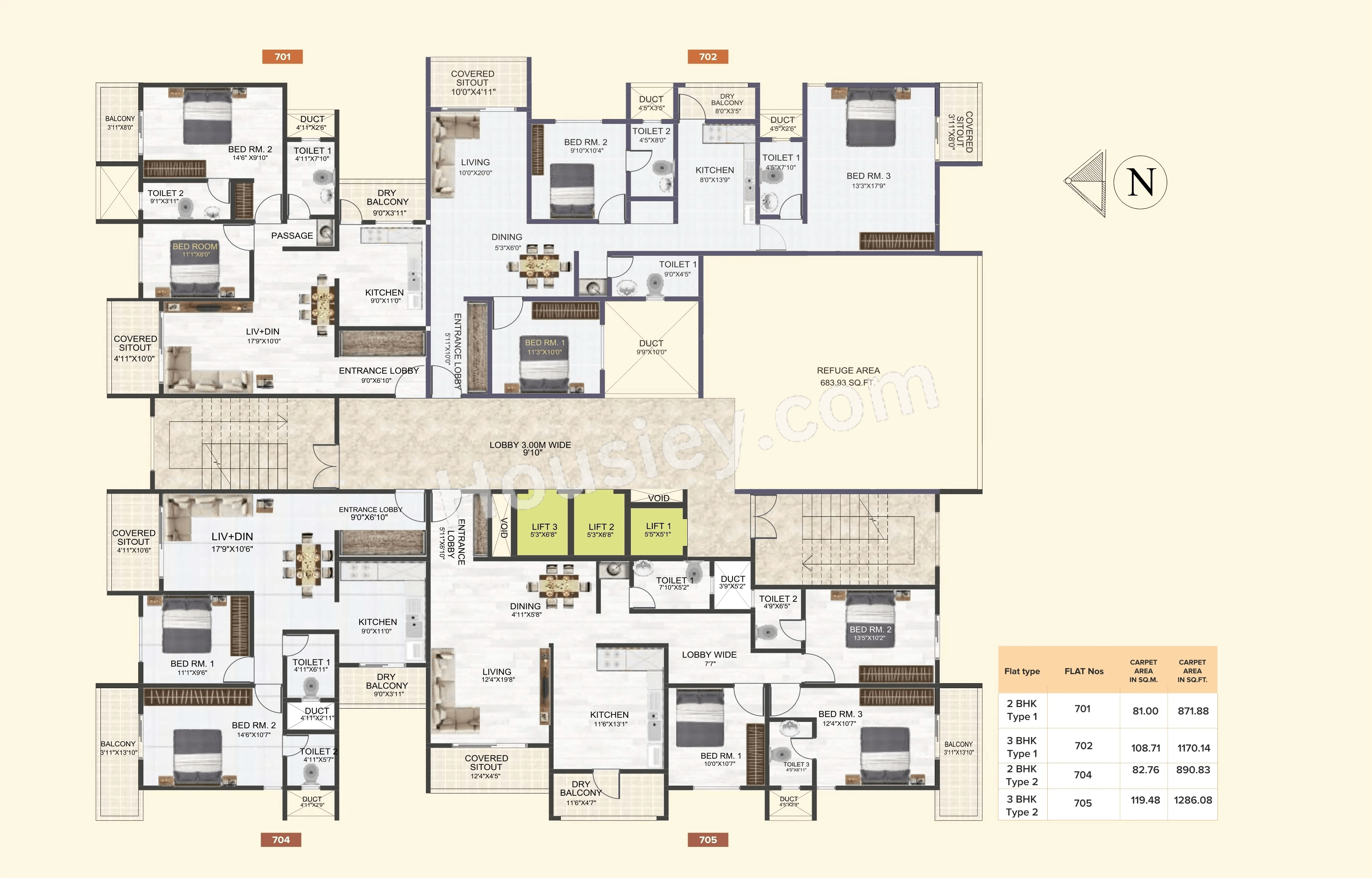 MD Skyrena Homes Floor plan 1