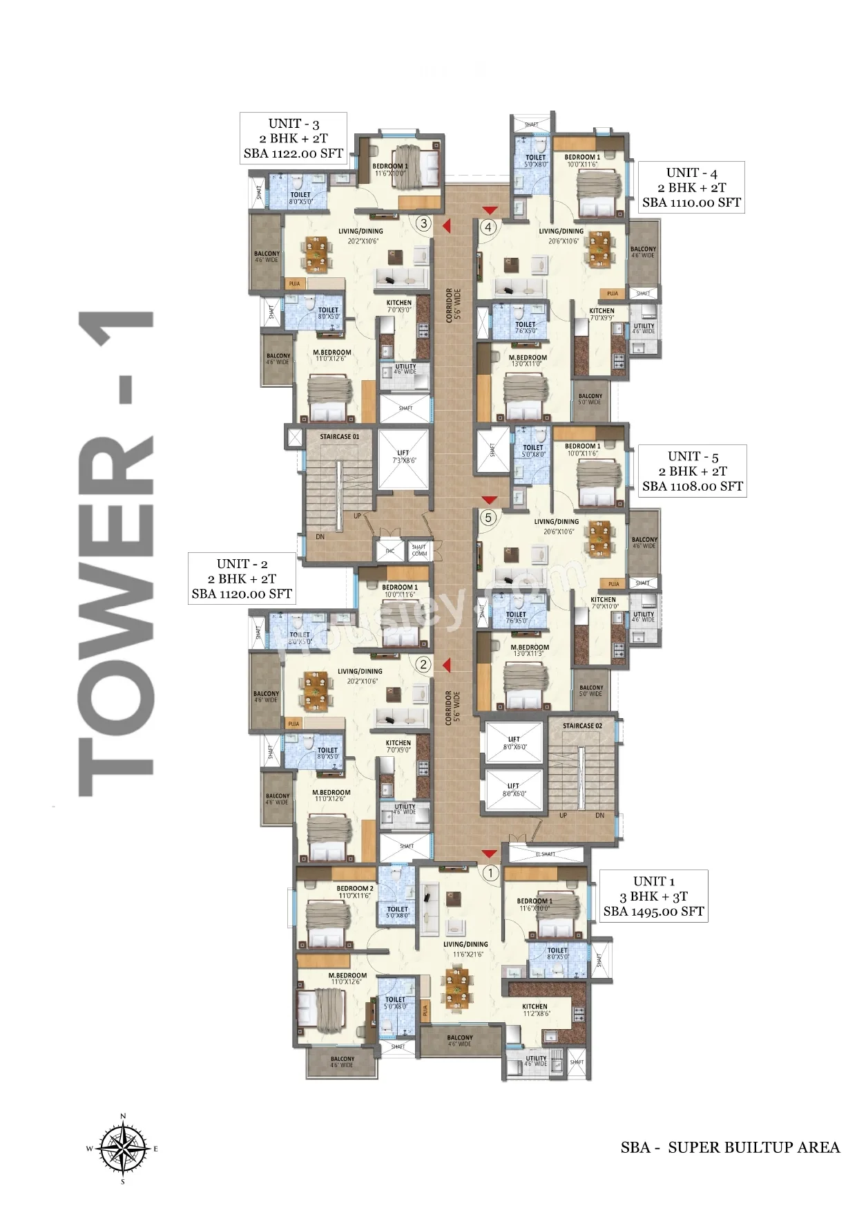 Meenakshi High Life Towers Floor plan 1