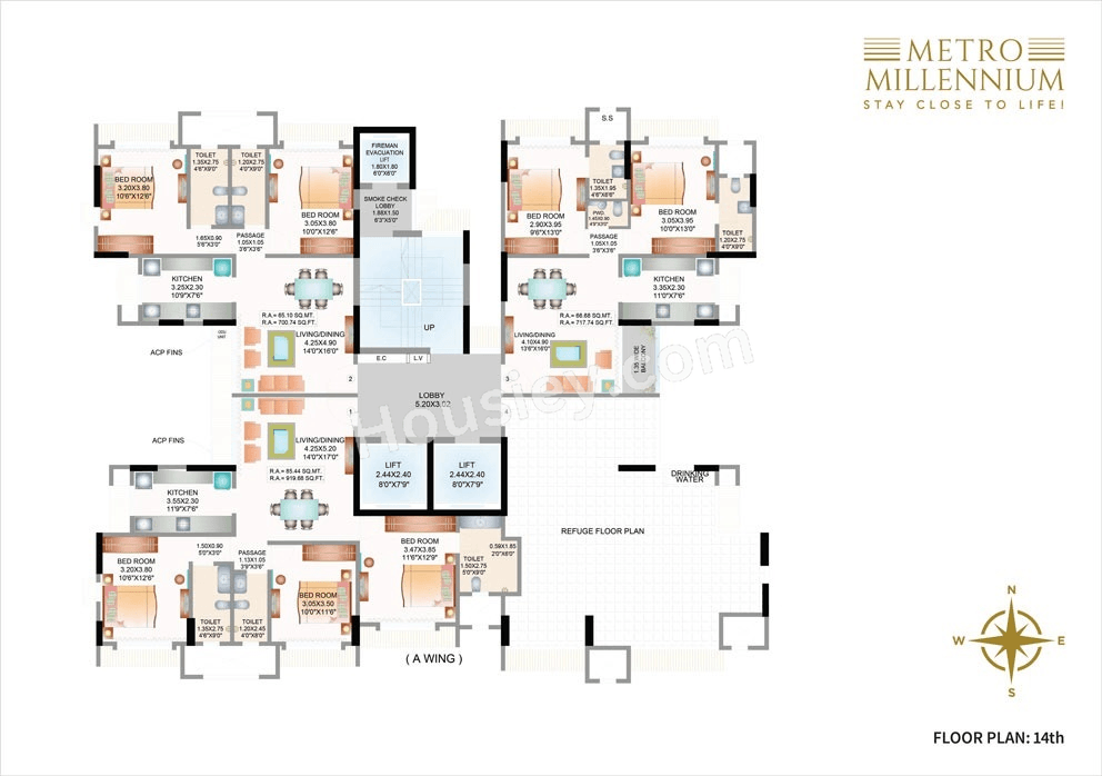 Metro Millenium Floor plan 3