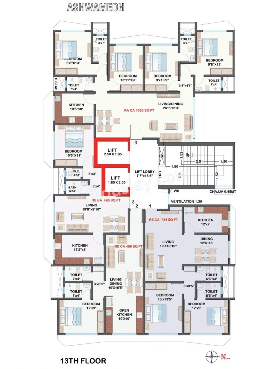 Multi Space Ashwamedh Heights Floor plan 5