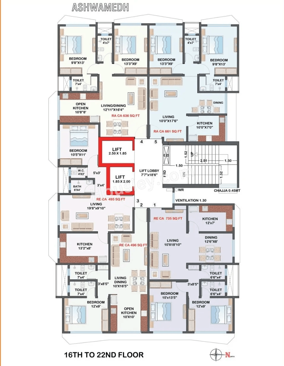 Multi Space Ashwamedh Heights Floor plan 6