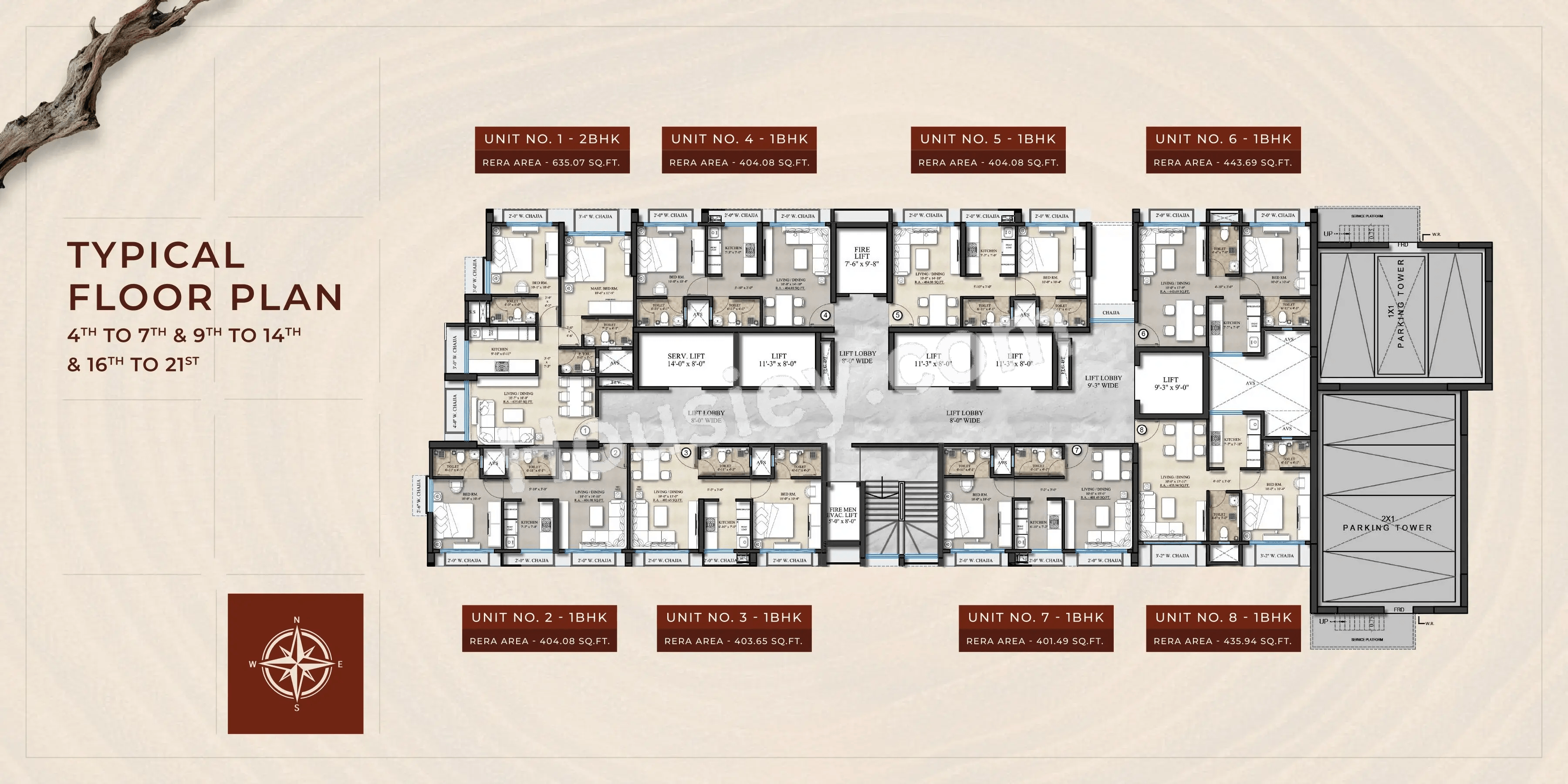 Nathani Royal Oak Residency Floor plan 4
