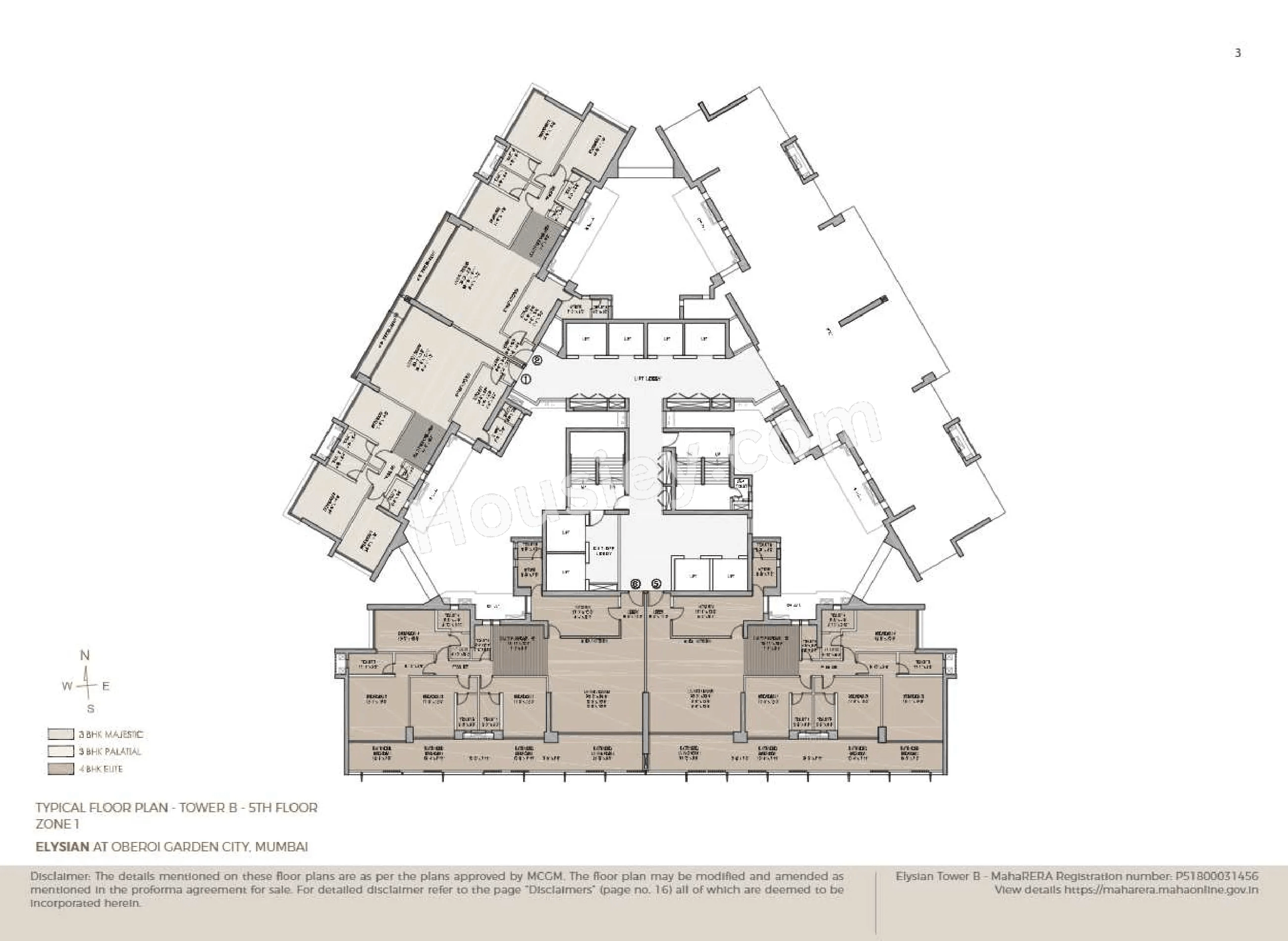 Oberoi Garden City - Elysian Floor plan 1