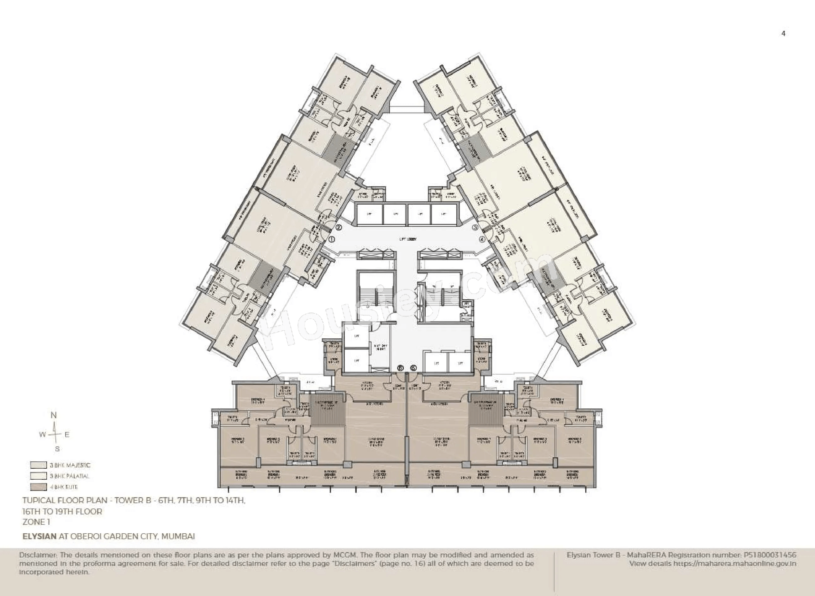 Oberoi Garden City - Elysian Floor plan 3