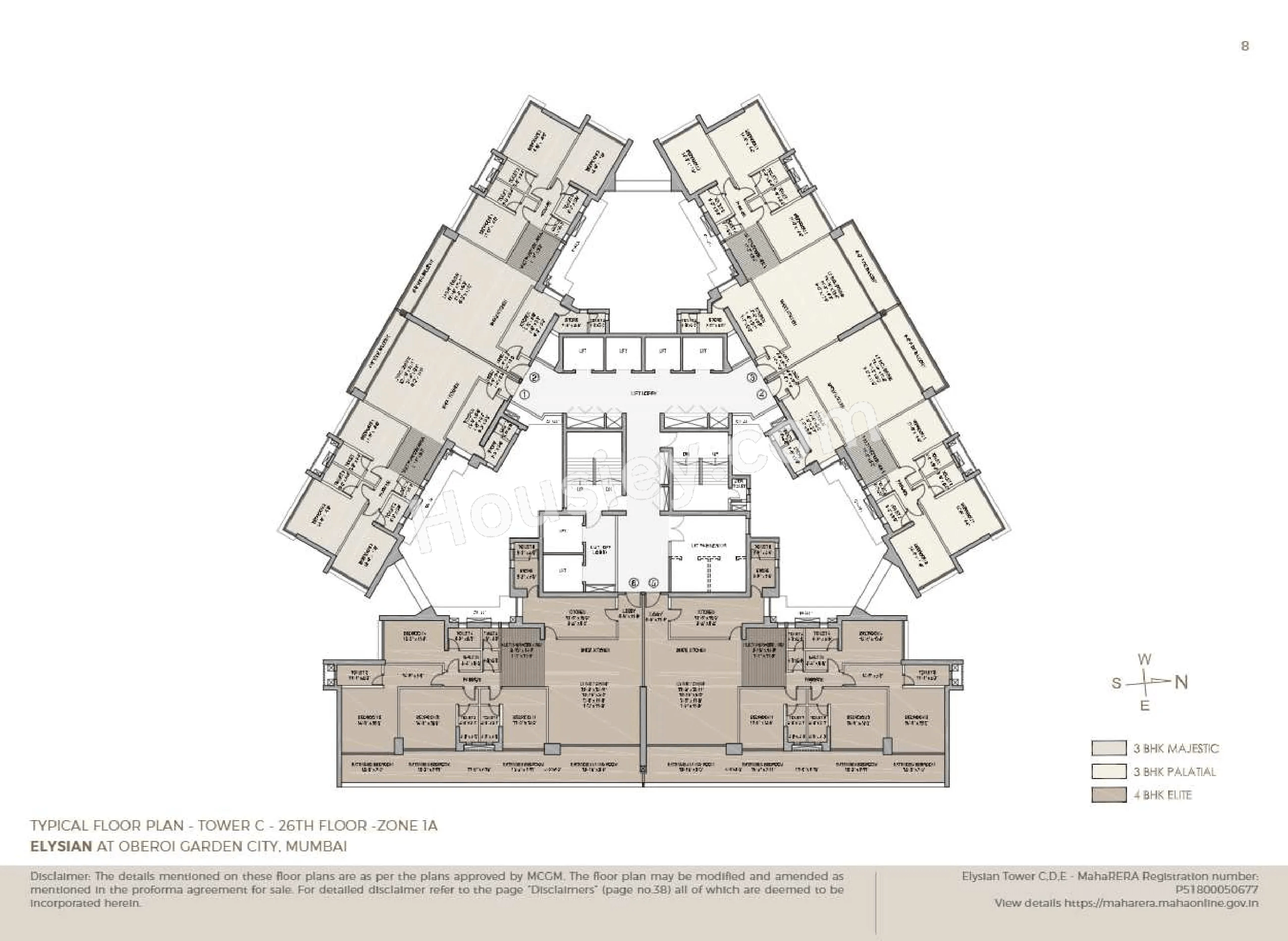 Oberoi Garden City - Elysian Floor plan 6