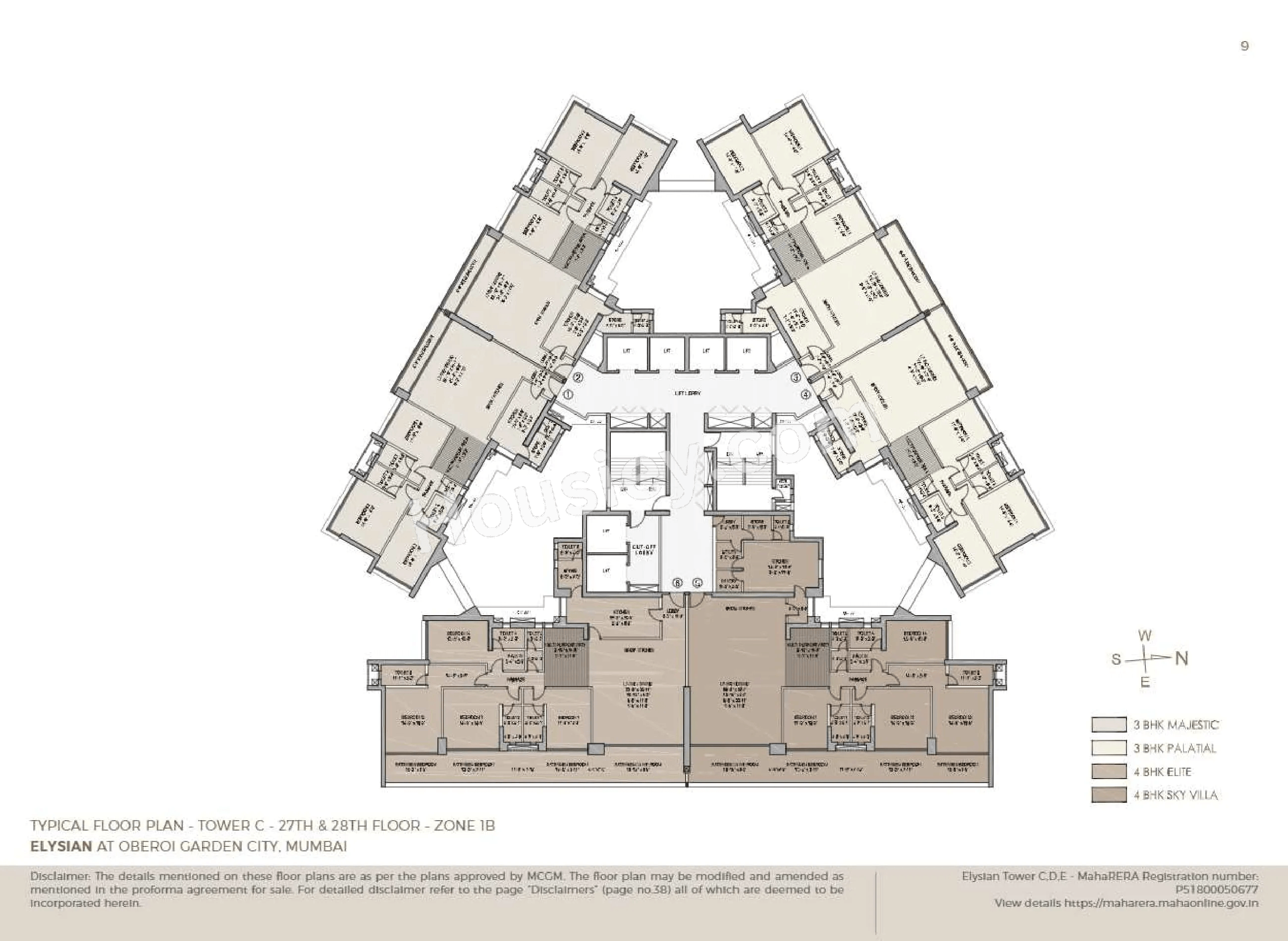 Oberoi Garden City - Elysian Floor plan 8