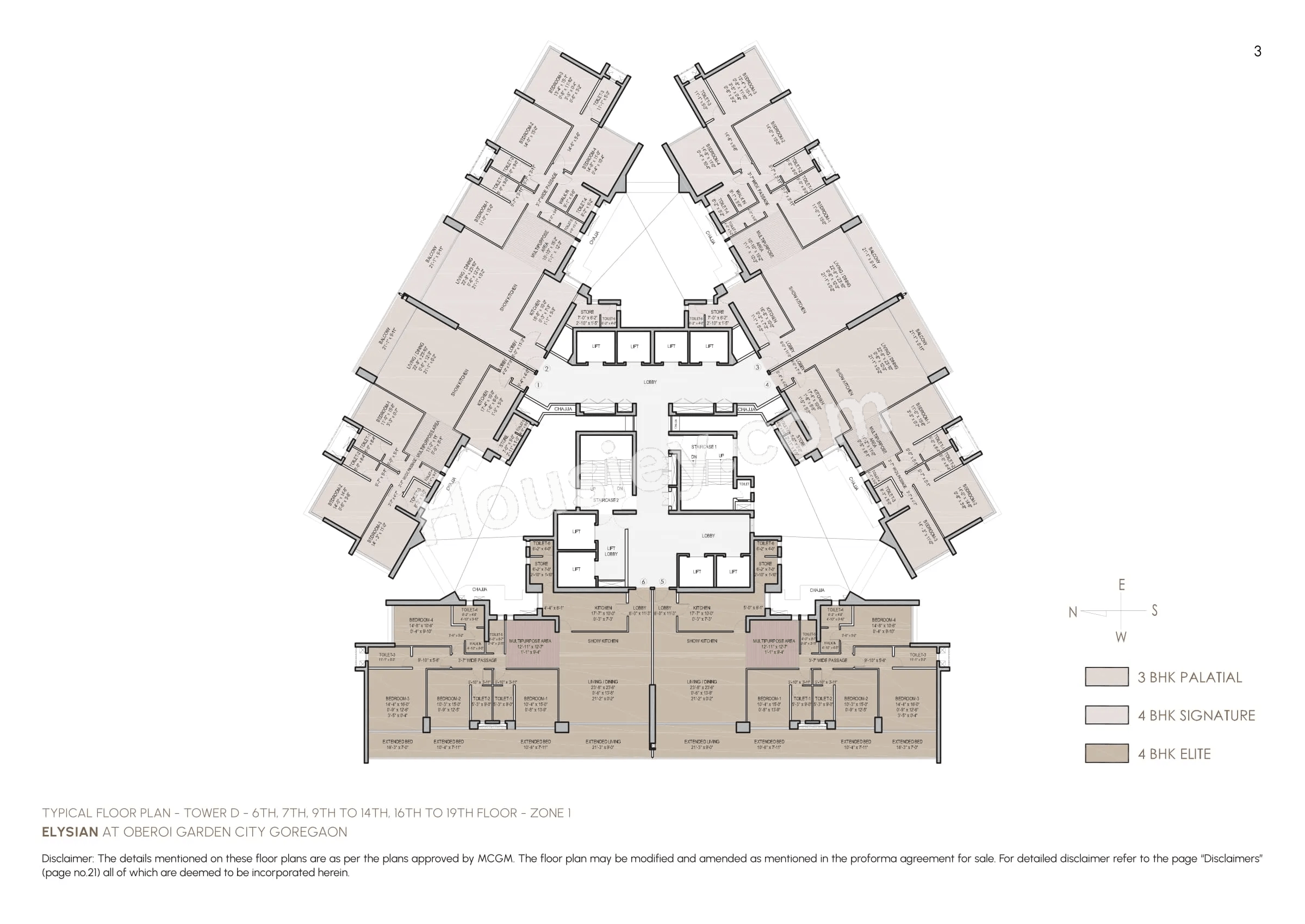 Oberoi Garden City - Elysian Floor plan 12