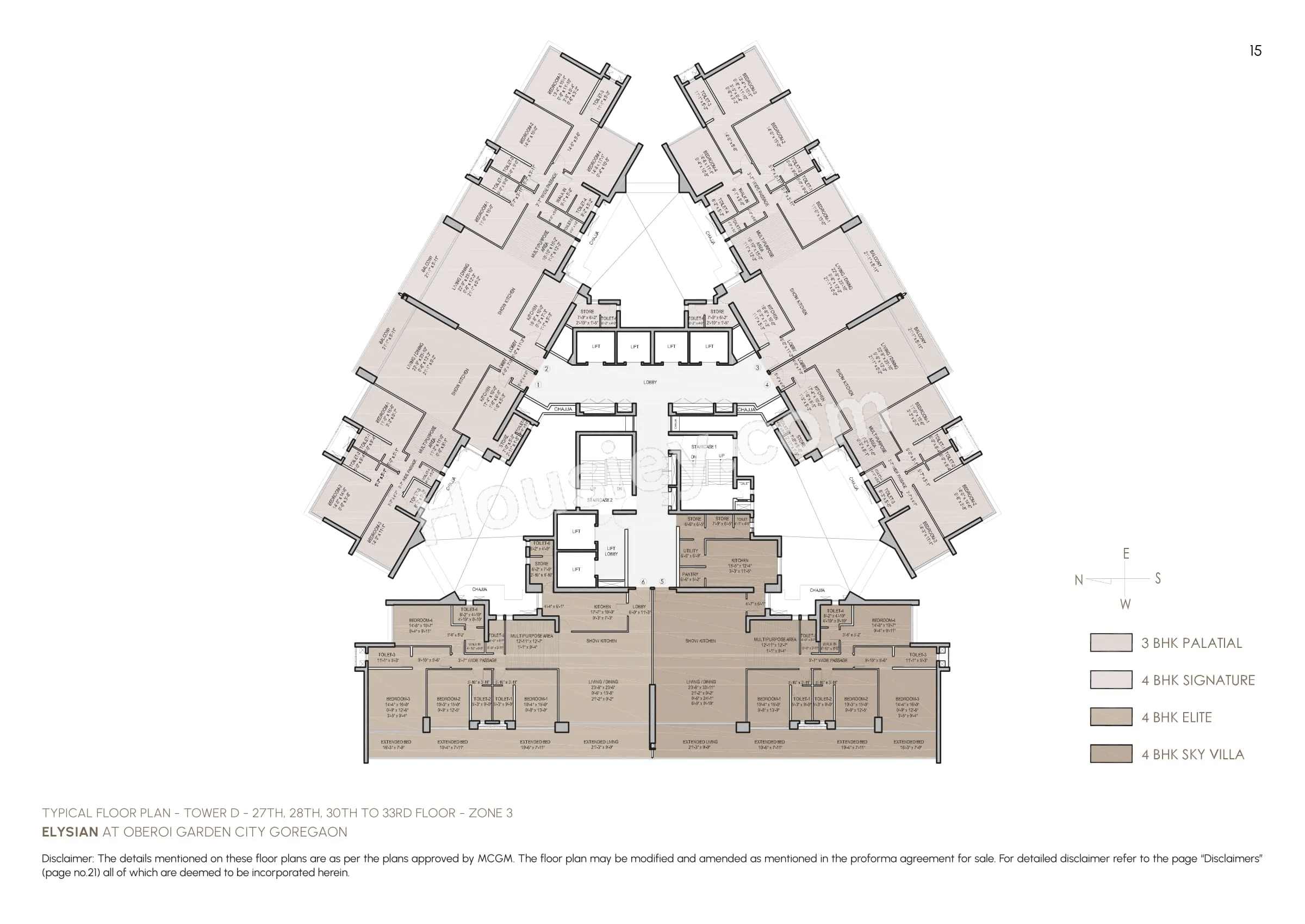 Oberoi Garden City - Elysian Floor plan 13