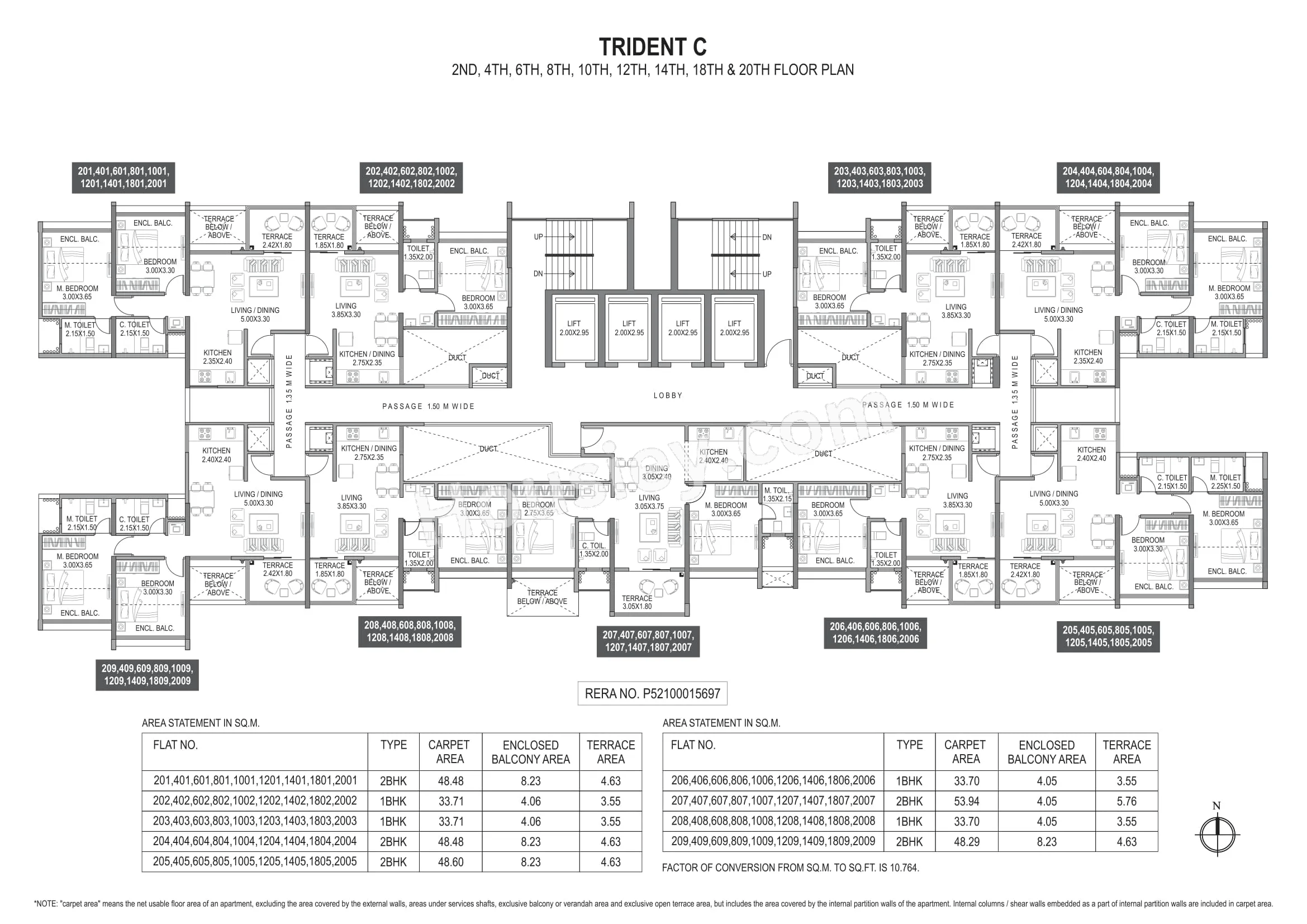Paranjape Trident Towers Floor plan 14