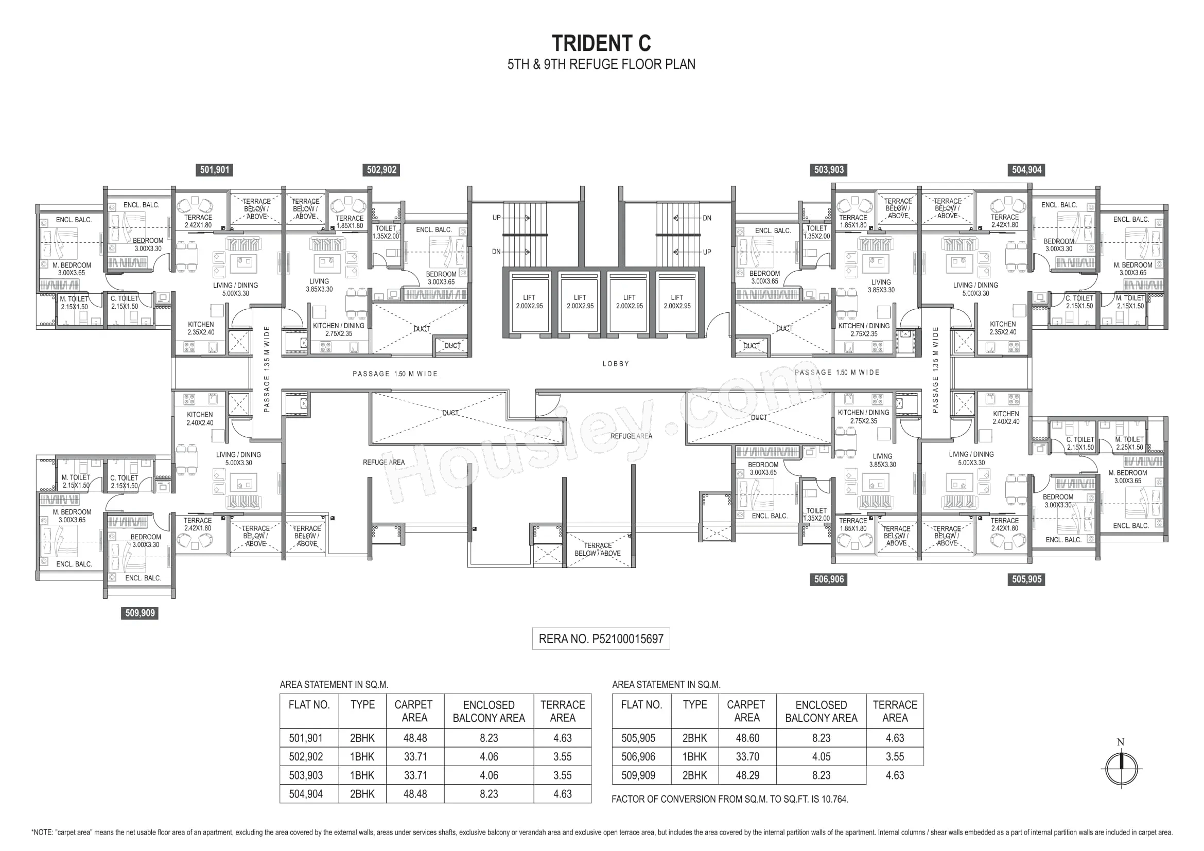 Paranjape Trident Towers Floor plan 15