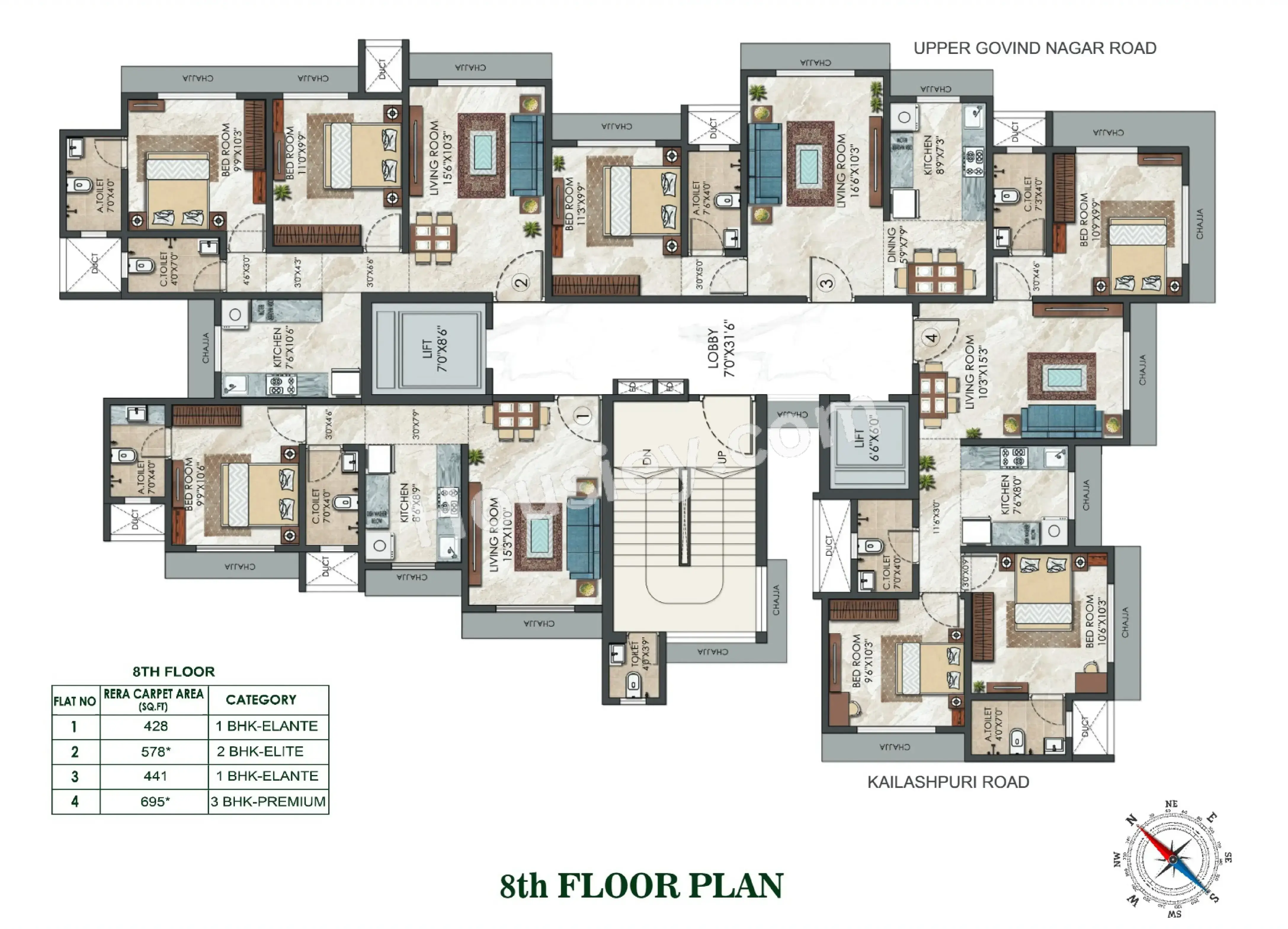 Pearl Solitaire Floor plan 6