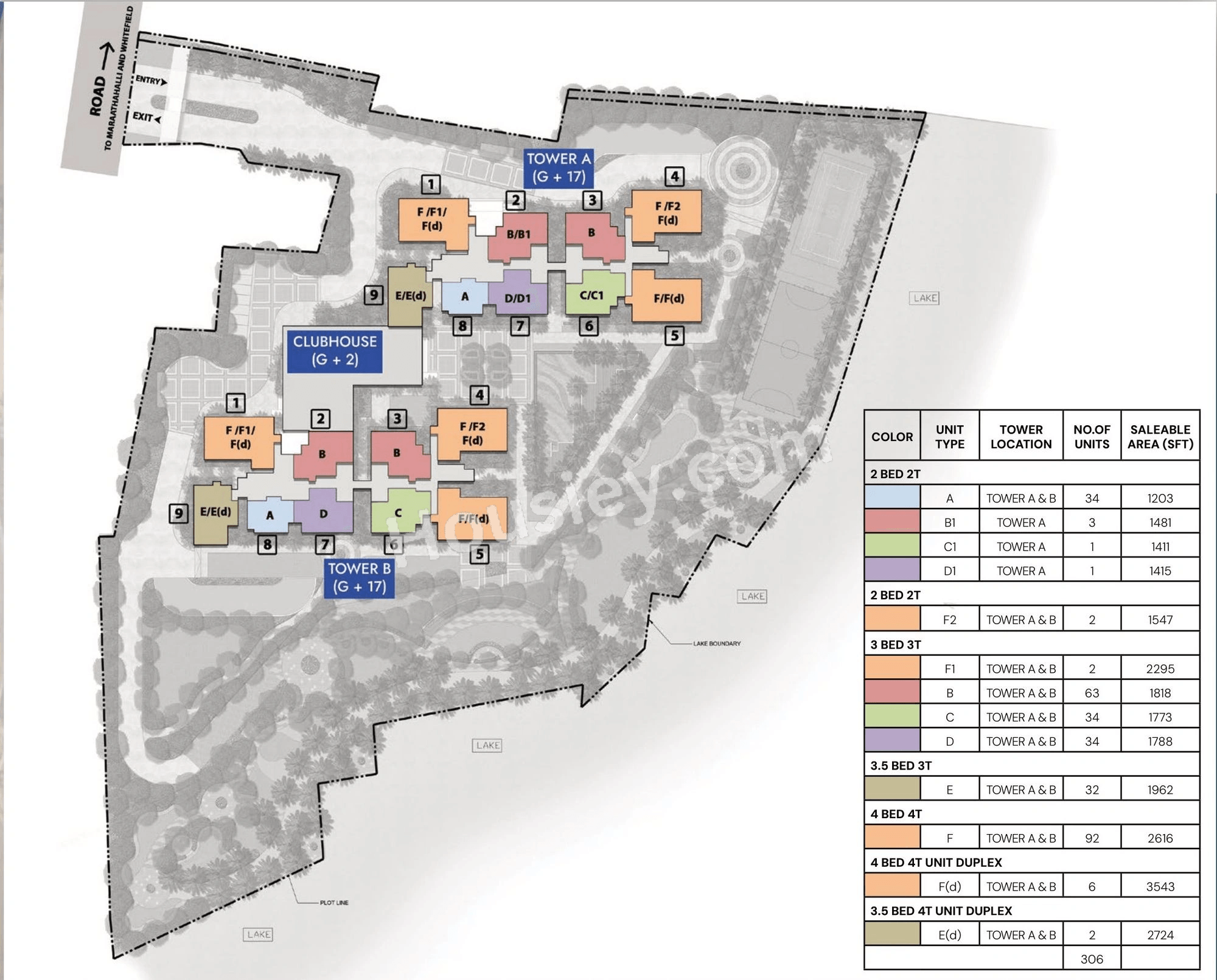 Prestige Somerville Floor plan 2