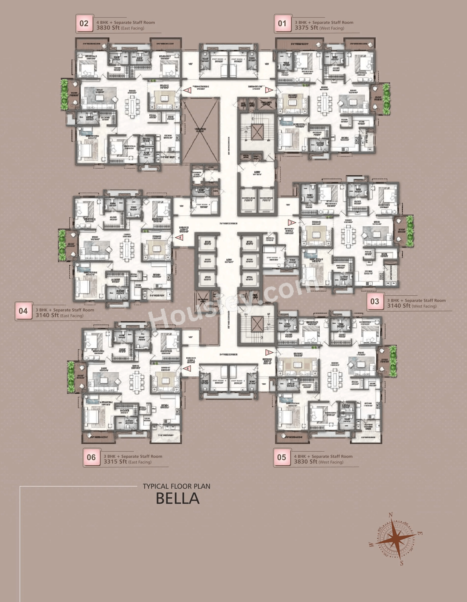 Rajapushpa Skyra Floor plan 3