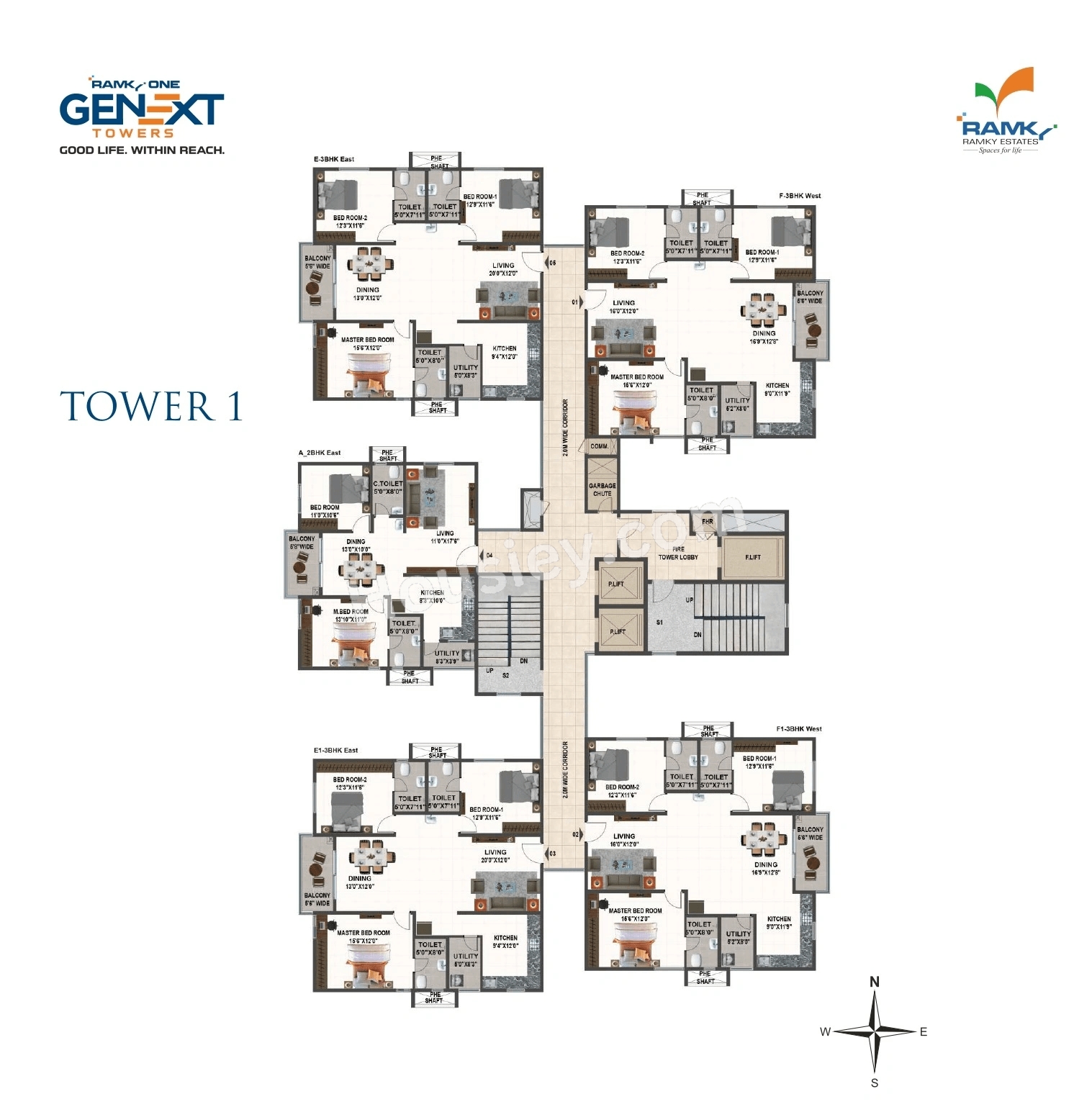 Ramky One Genext Towers Floor plan 1