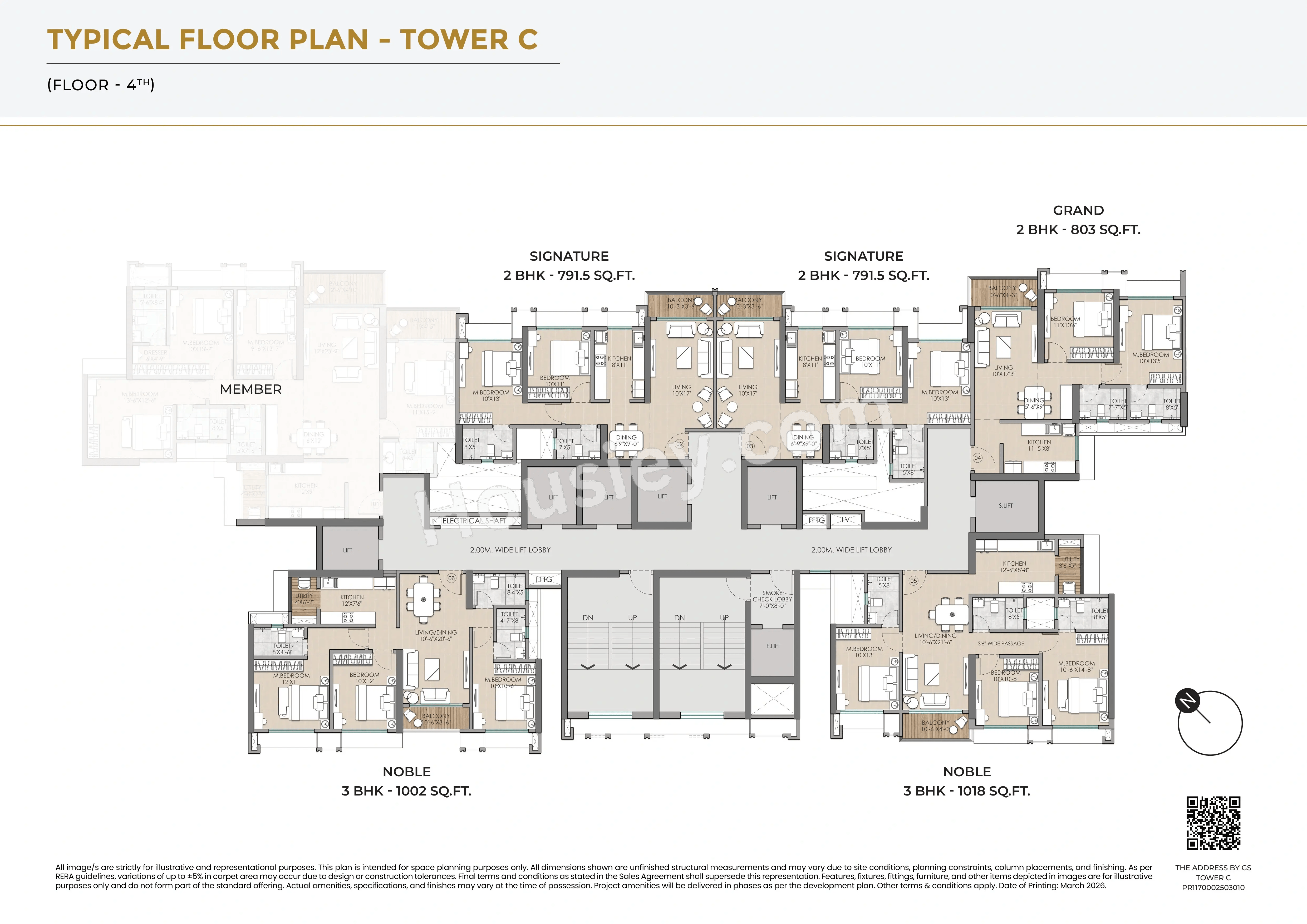 Raymond The Address By GS Sion Floor plan 3