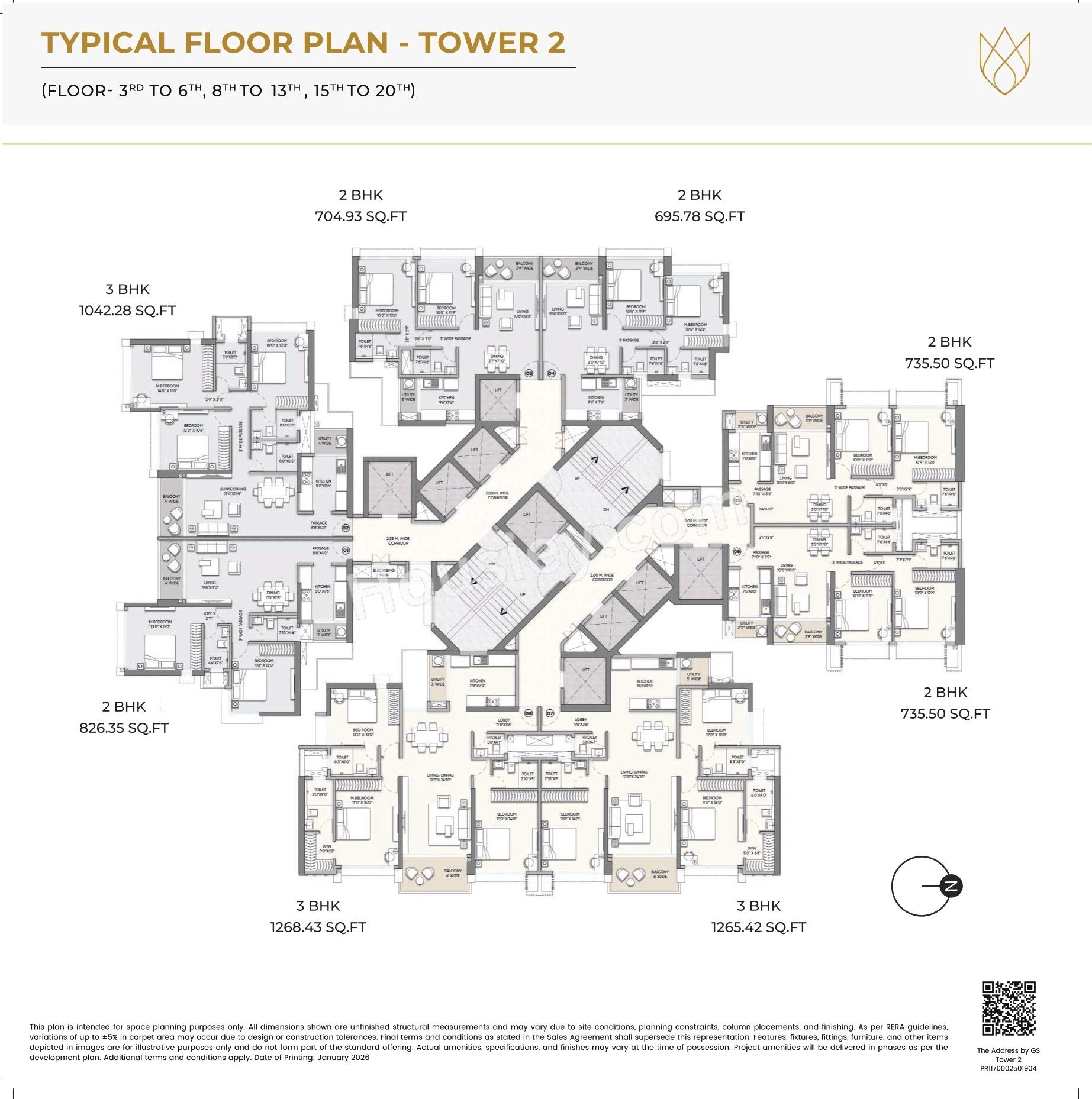 Raymond The Address by GS Wadala Floor plan 1