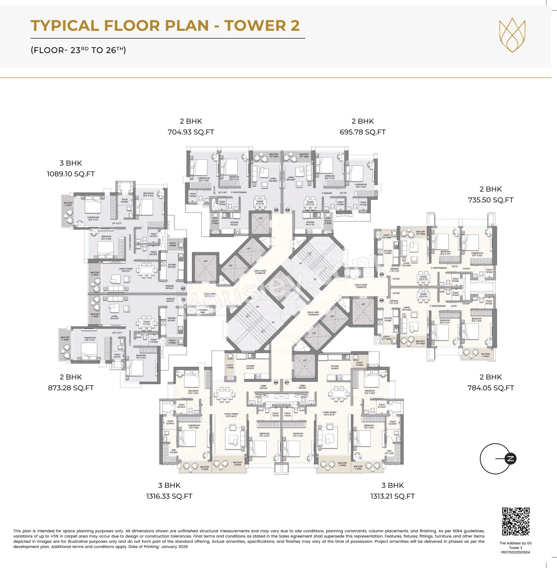 Raymond The Address by GS Wadala Floor plan 2