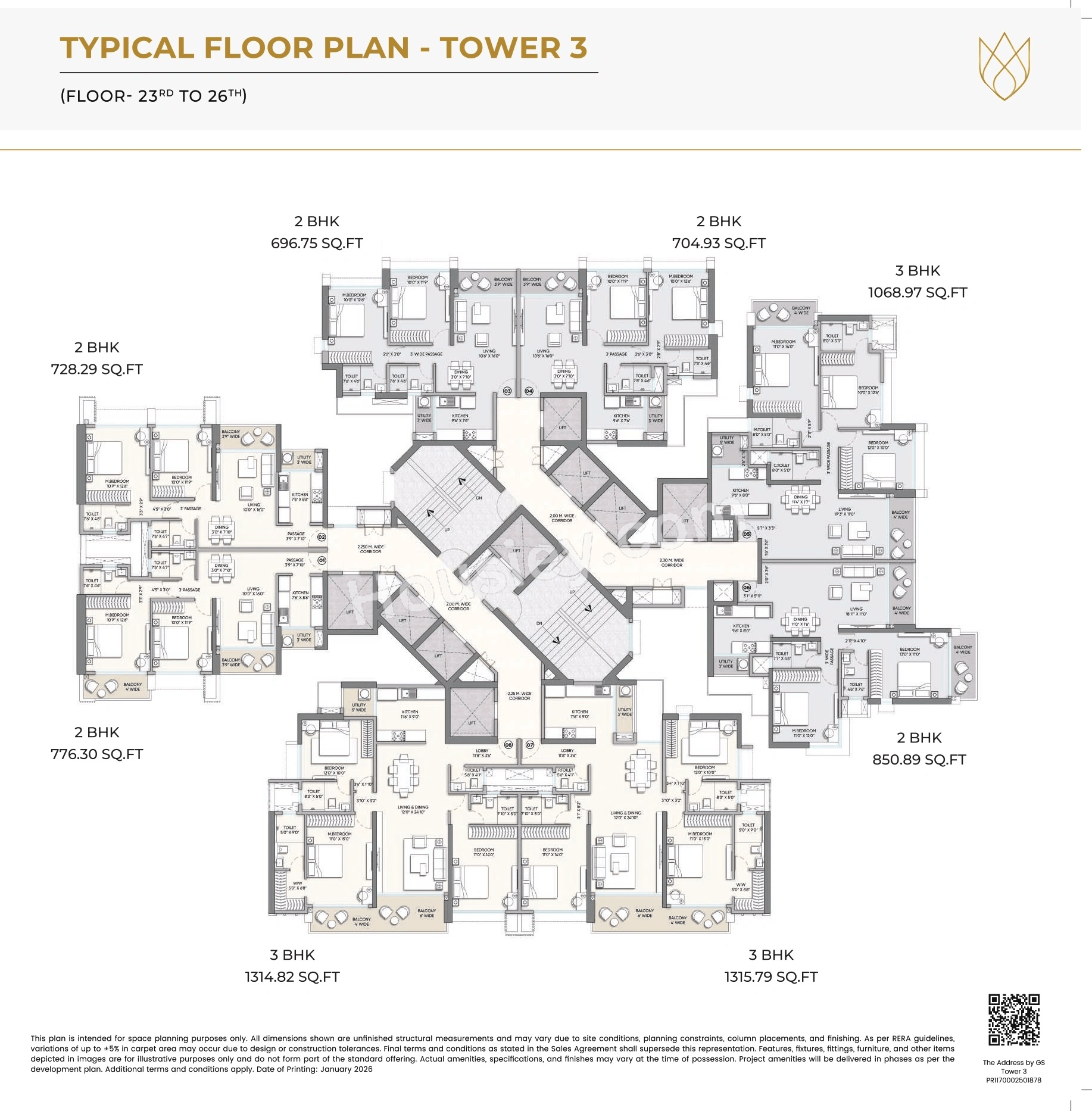 Raymond The Address by GS Wadala Floor plan 4
