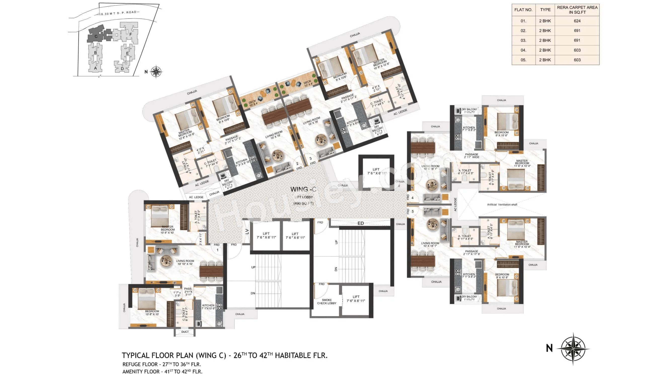 Right Channel Tower 28 Floor plan 2