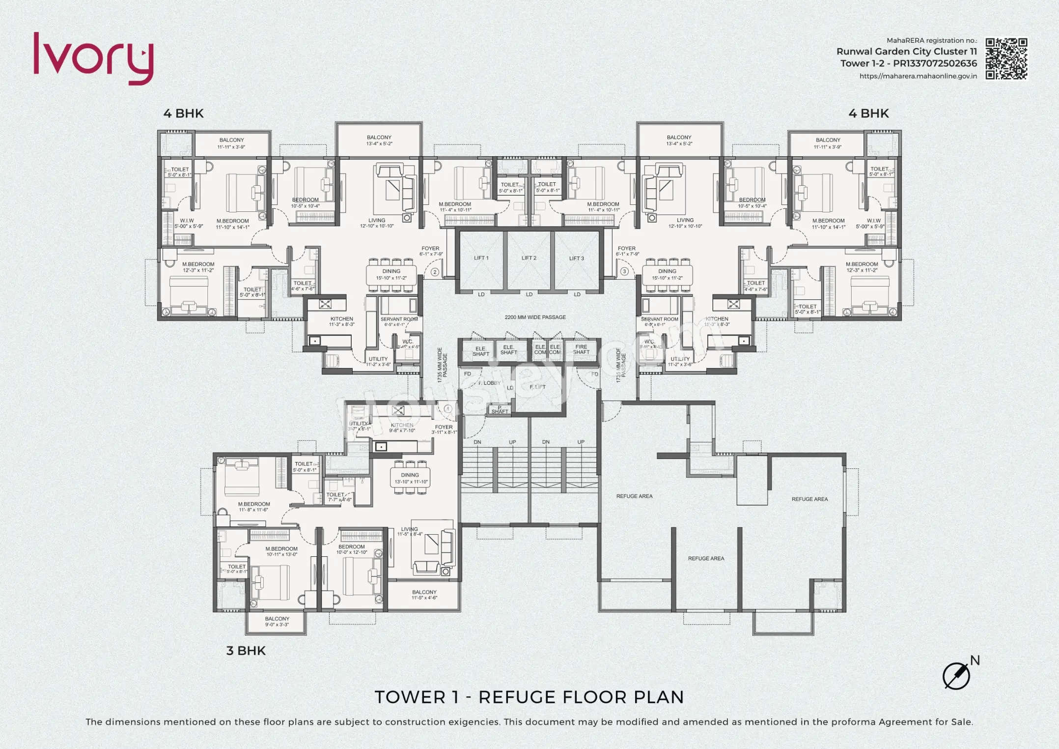 Runwal Garden City Ivory Floor plan 1