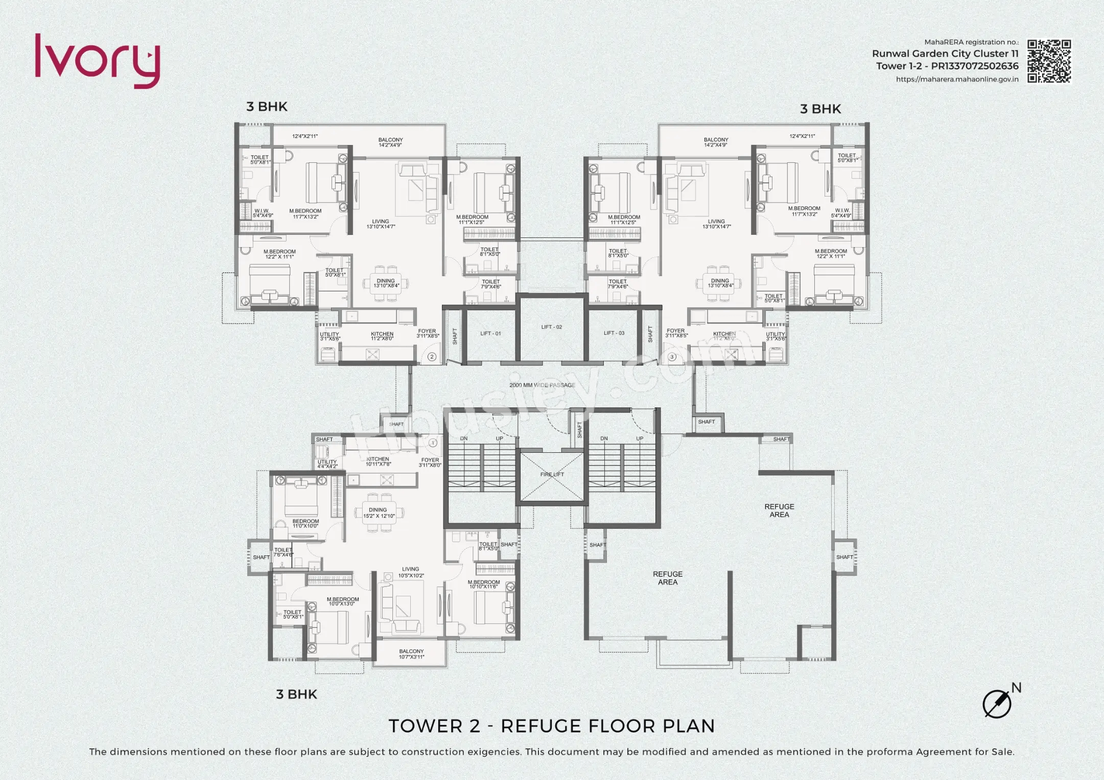 Runwal Garden City Ivory Floor plan 3