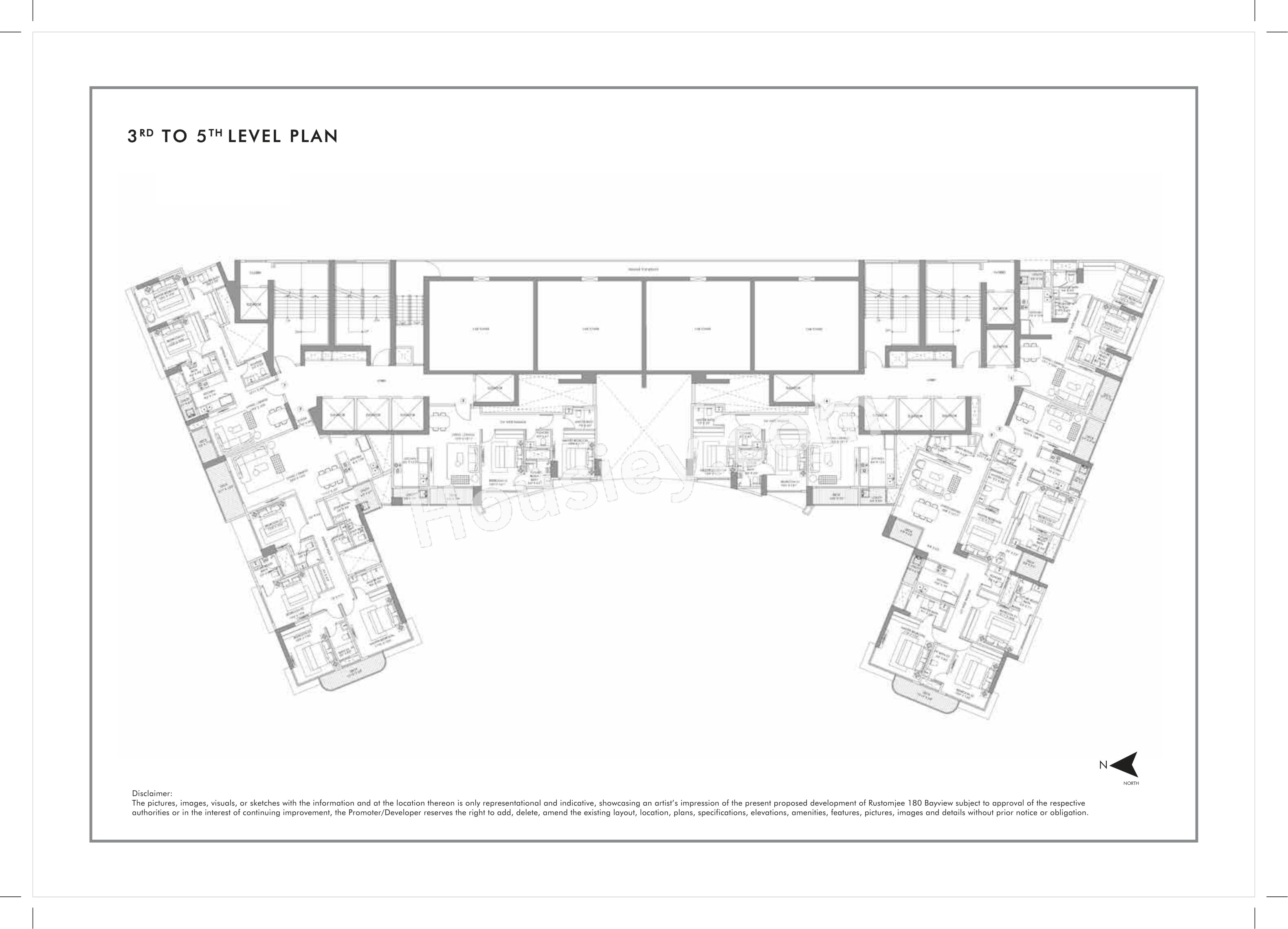 Rustomjee 180 Bayview Floor plan 3