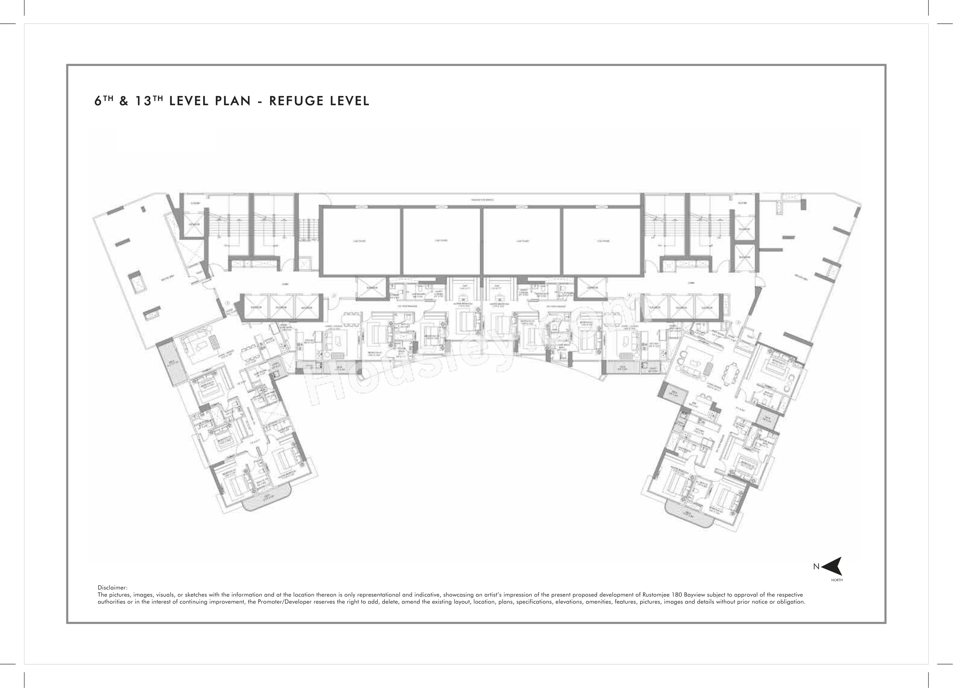 Rustomjee 180 Bayview Floor plan 5