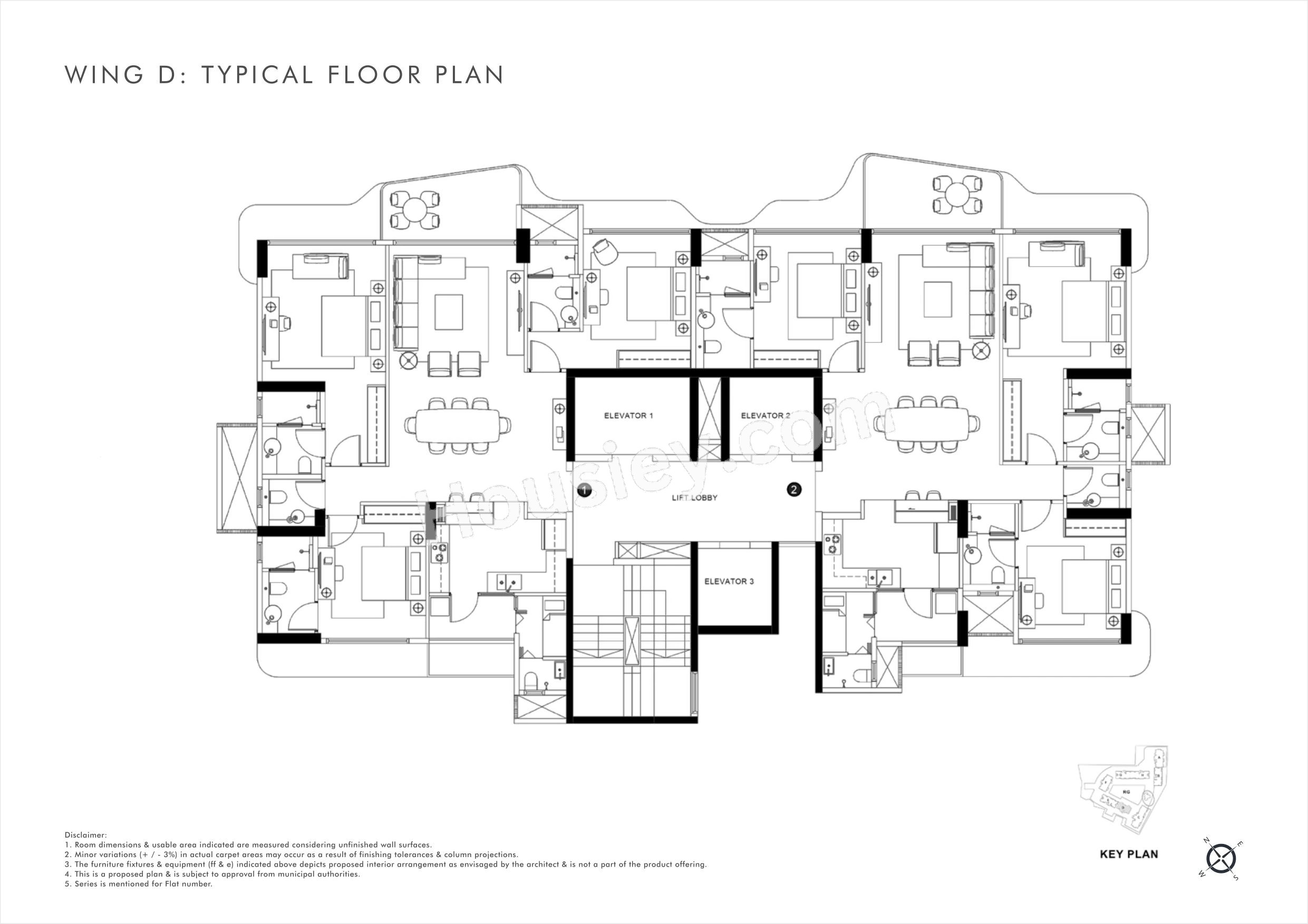 Rustomjee Balmoral Golflinks Floor plan 1