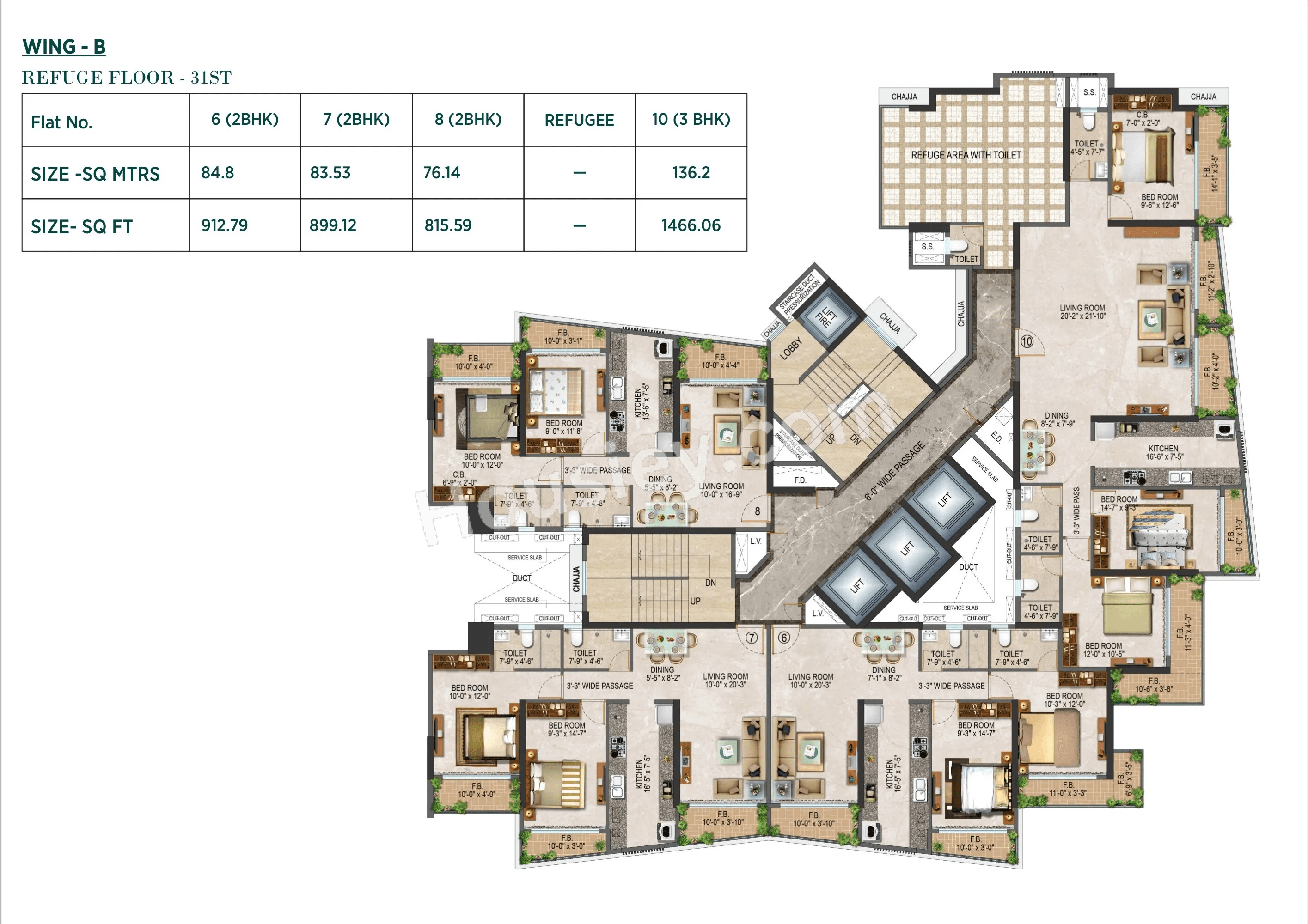 Salasar Sparsh Floor plan 1