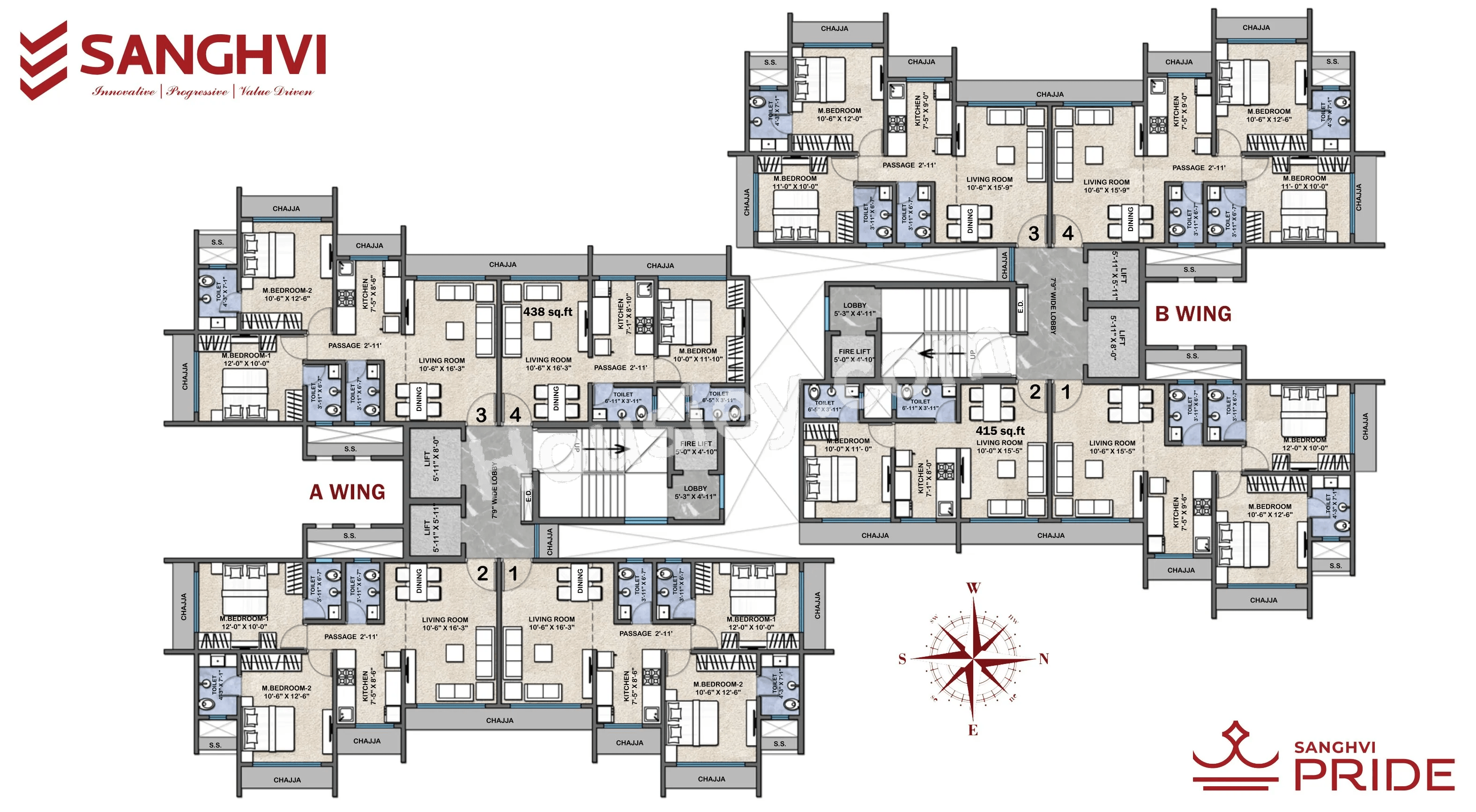 Sanghvi Pride Floor plan 1