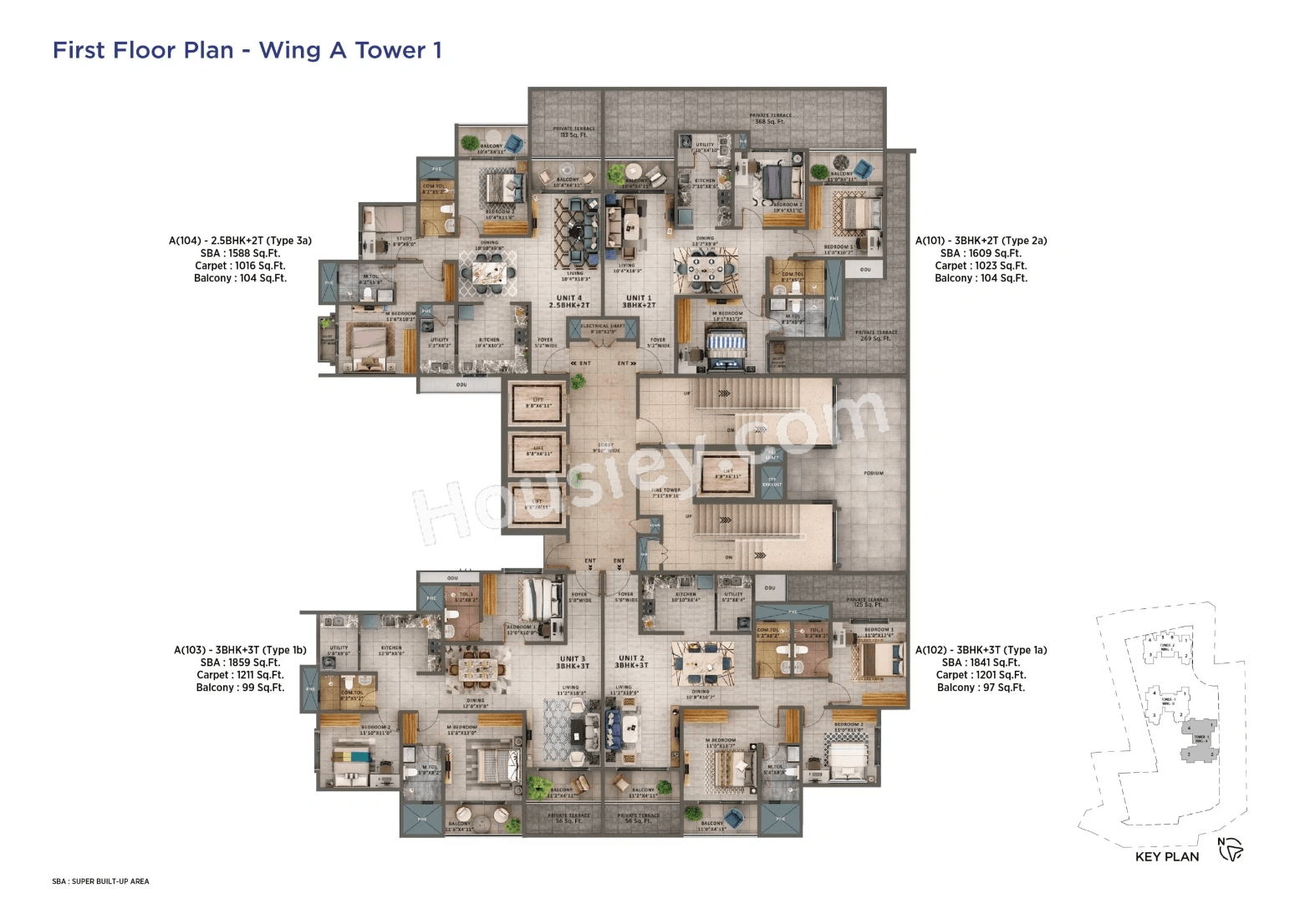 Sattva Forest Ridge Floor plan 1