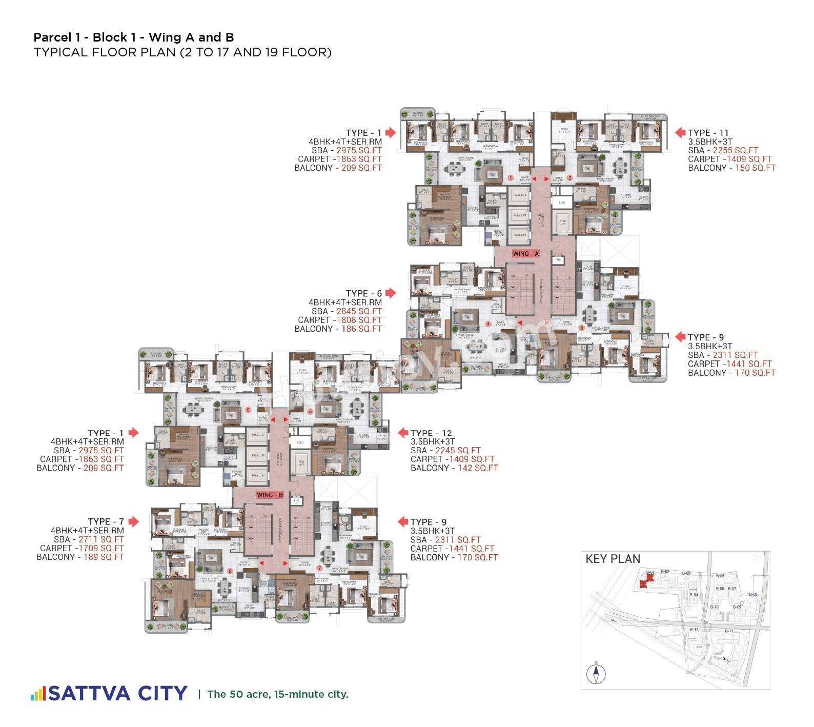 Sattva Hamlet Floor plan 1
