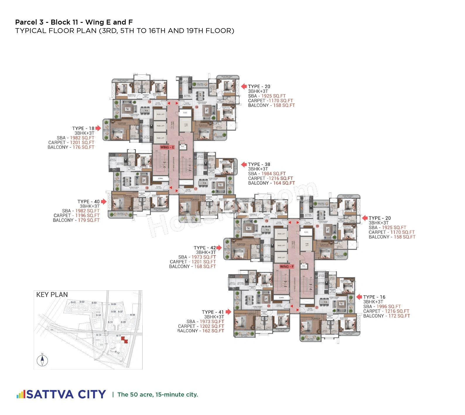 Sattva Hamlet Floor plan 13