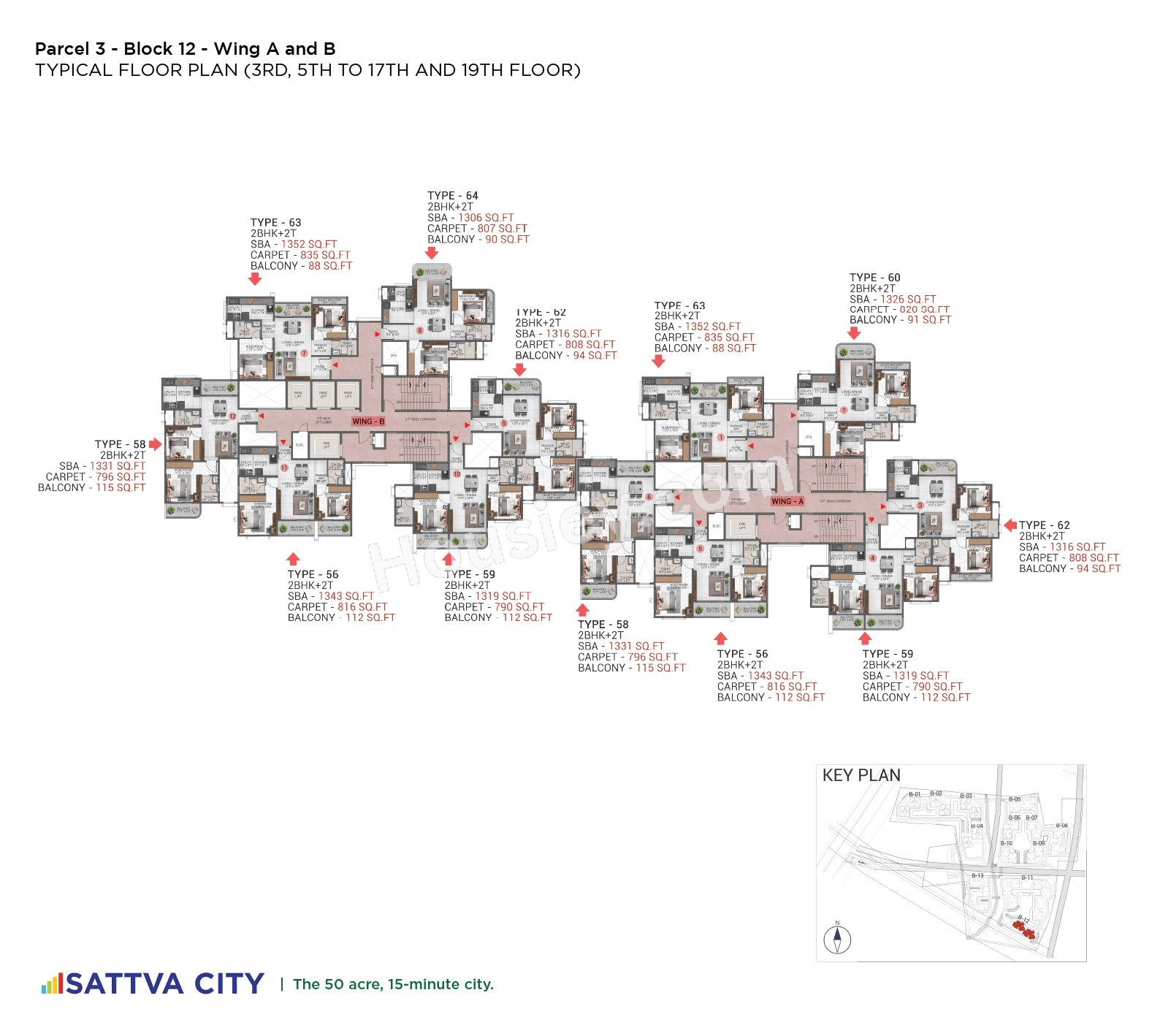 Sattva Hamlet Floor plan 16