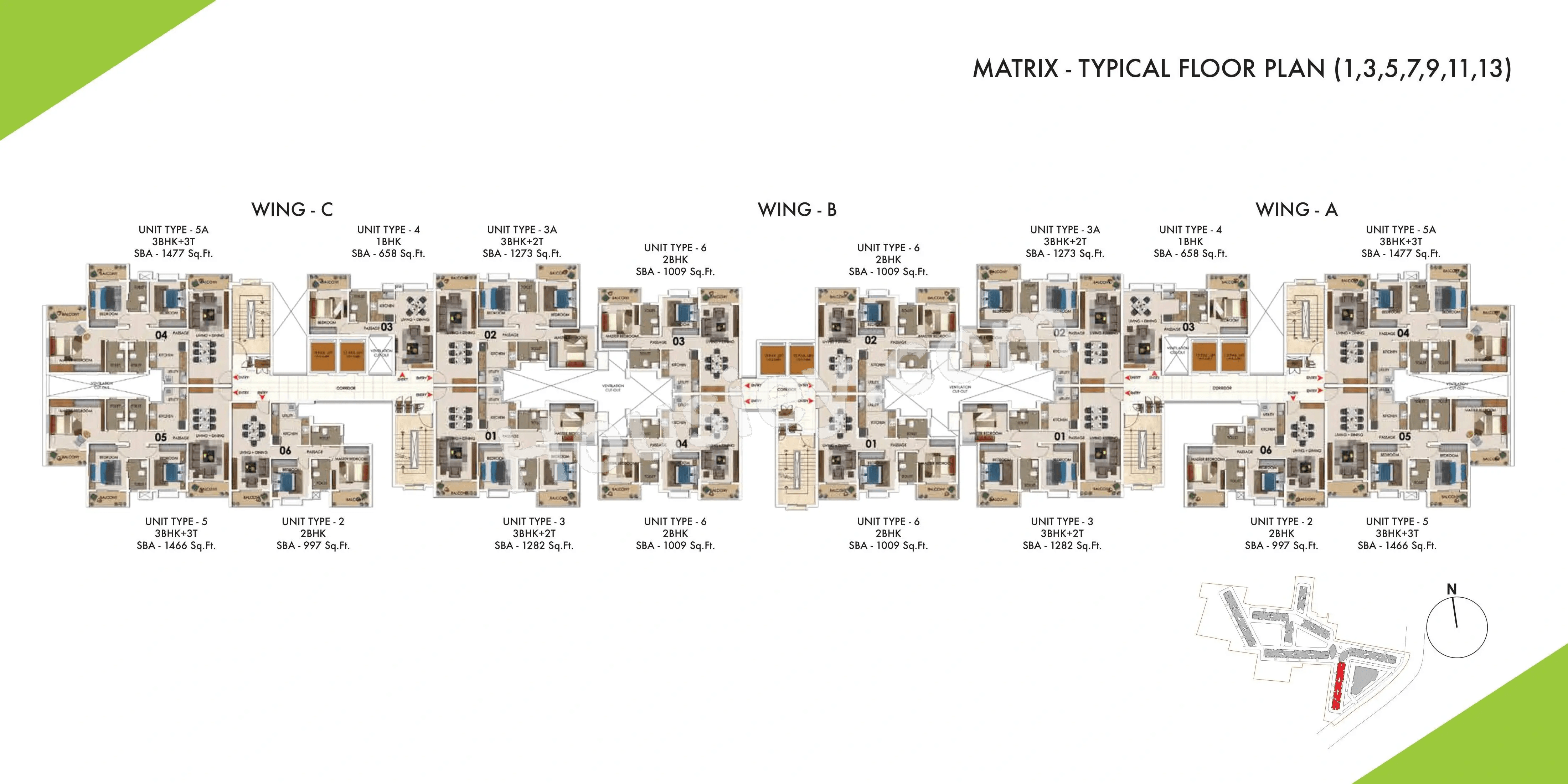 Sattva Park Cubix Floor plan 3