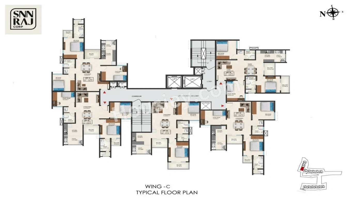 SNN Raj High Gardens Floor plan 3
