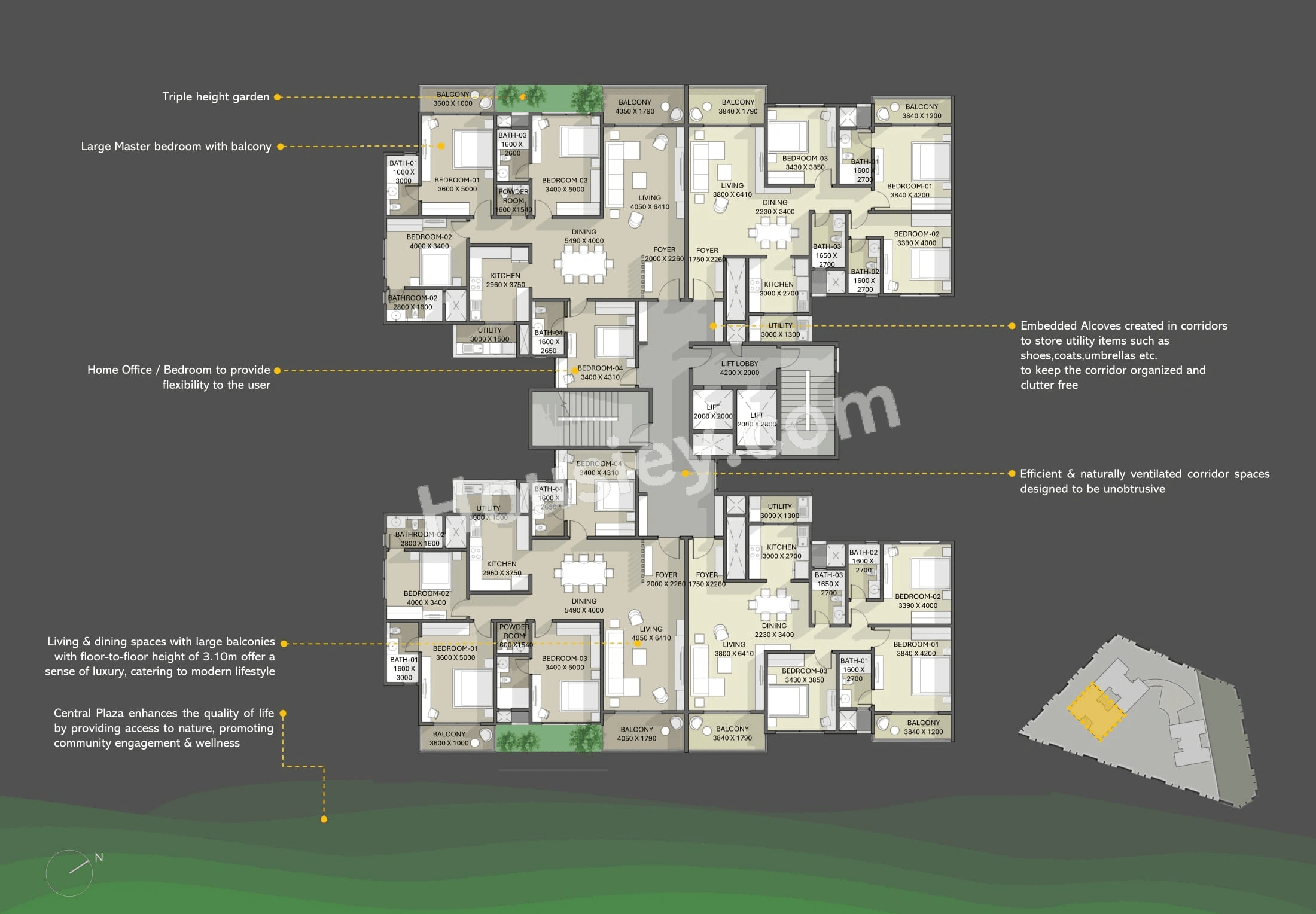 Sobha Altair Floor plan 1