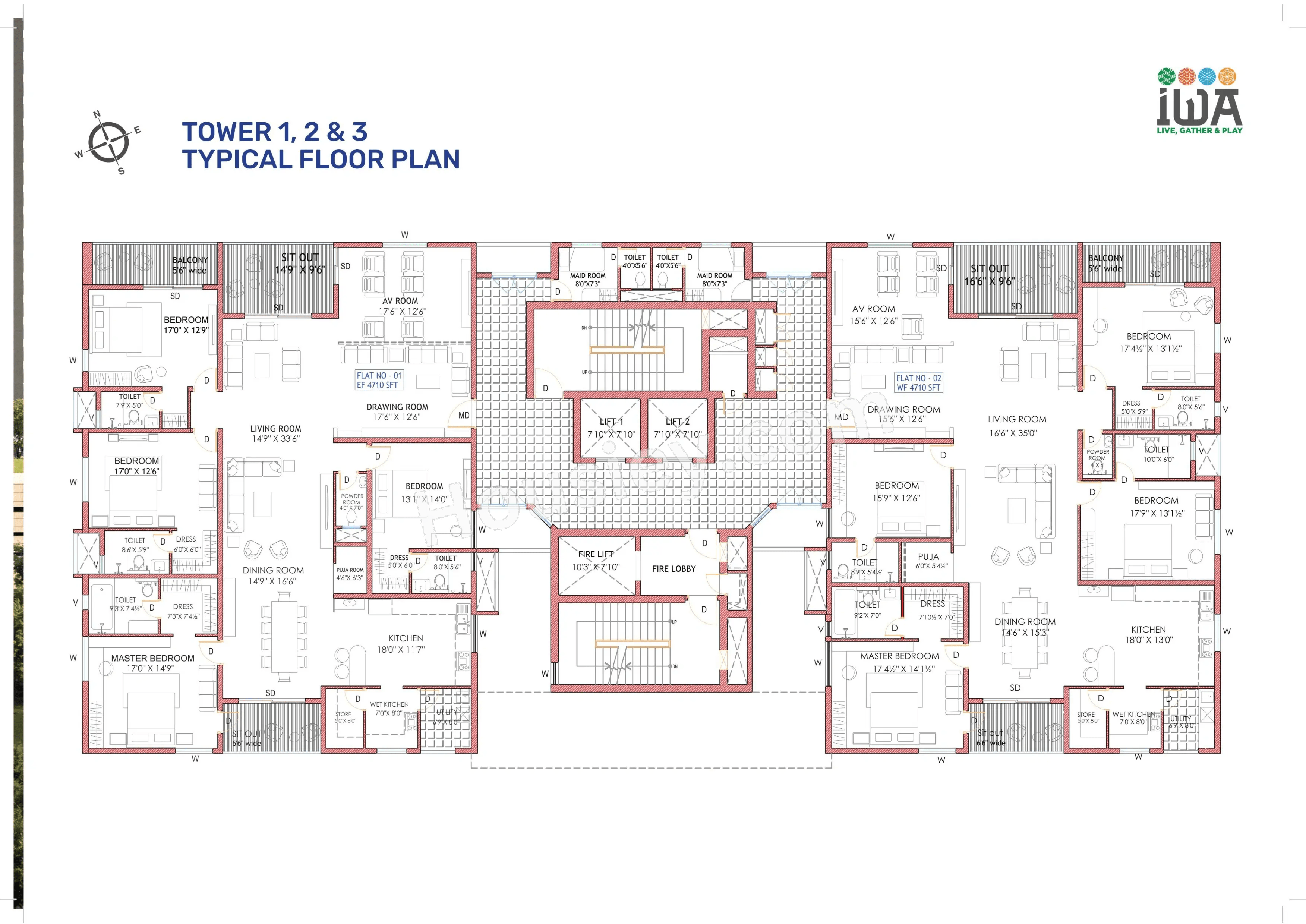 SRIAS life spaces IWA Floor plan 1