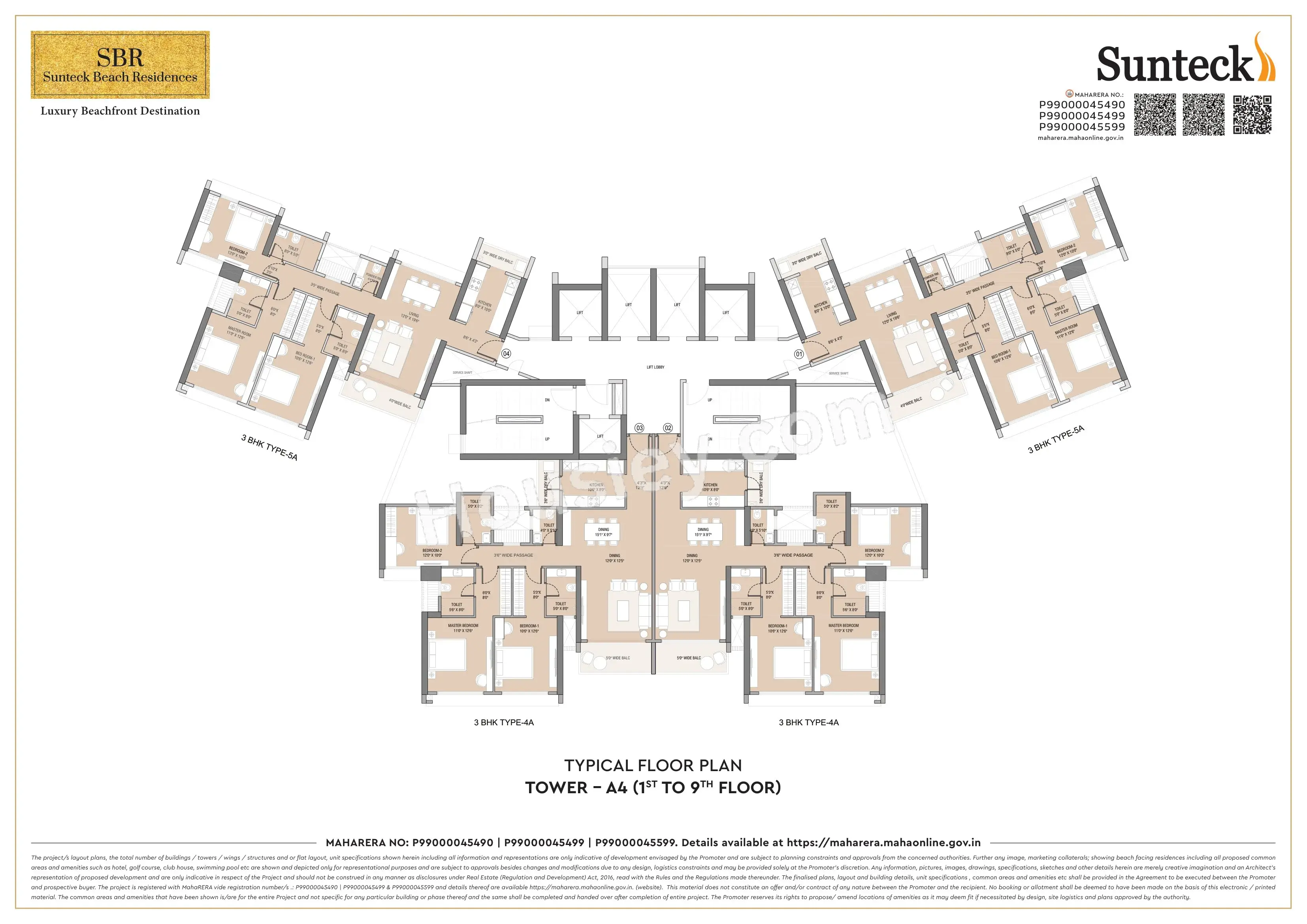 Sunteck Beach Residences Floor plan 1