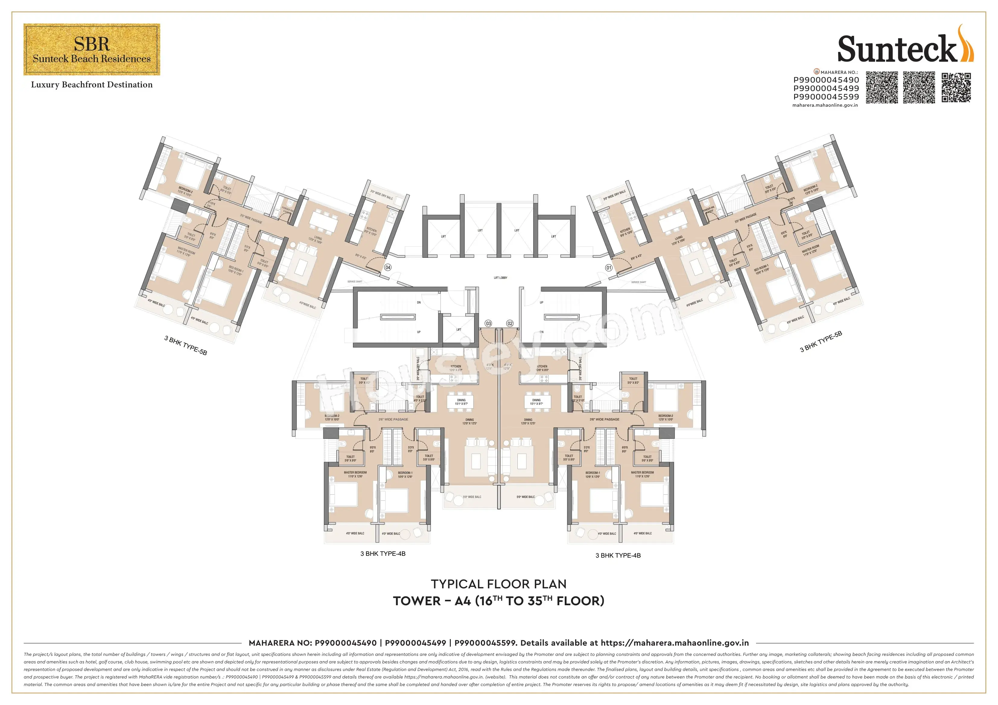 Sunteck Beach Residences Floor plan 2