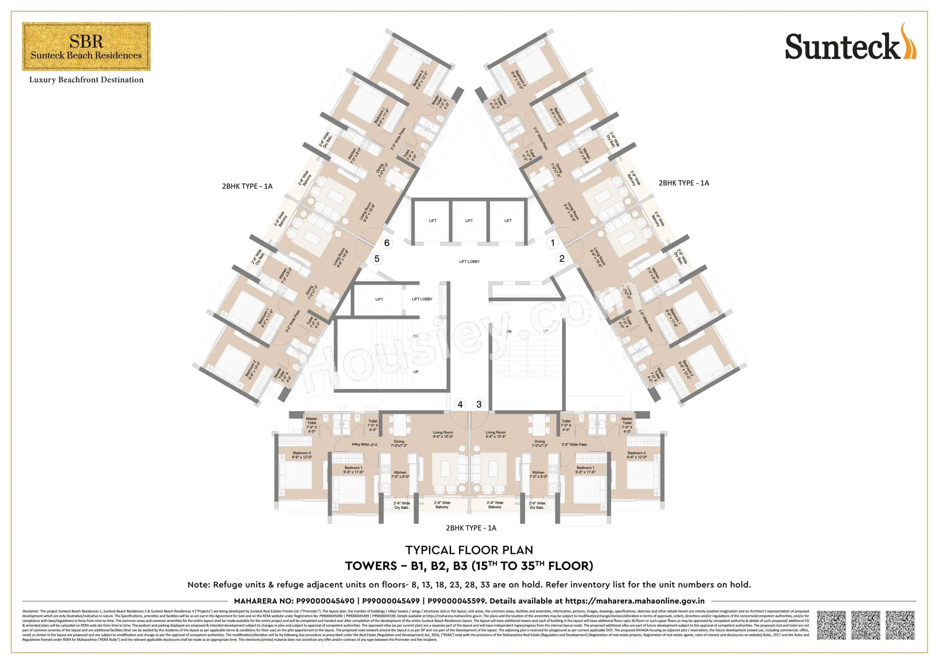 Sunteck Beach Residences Floor plan 5