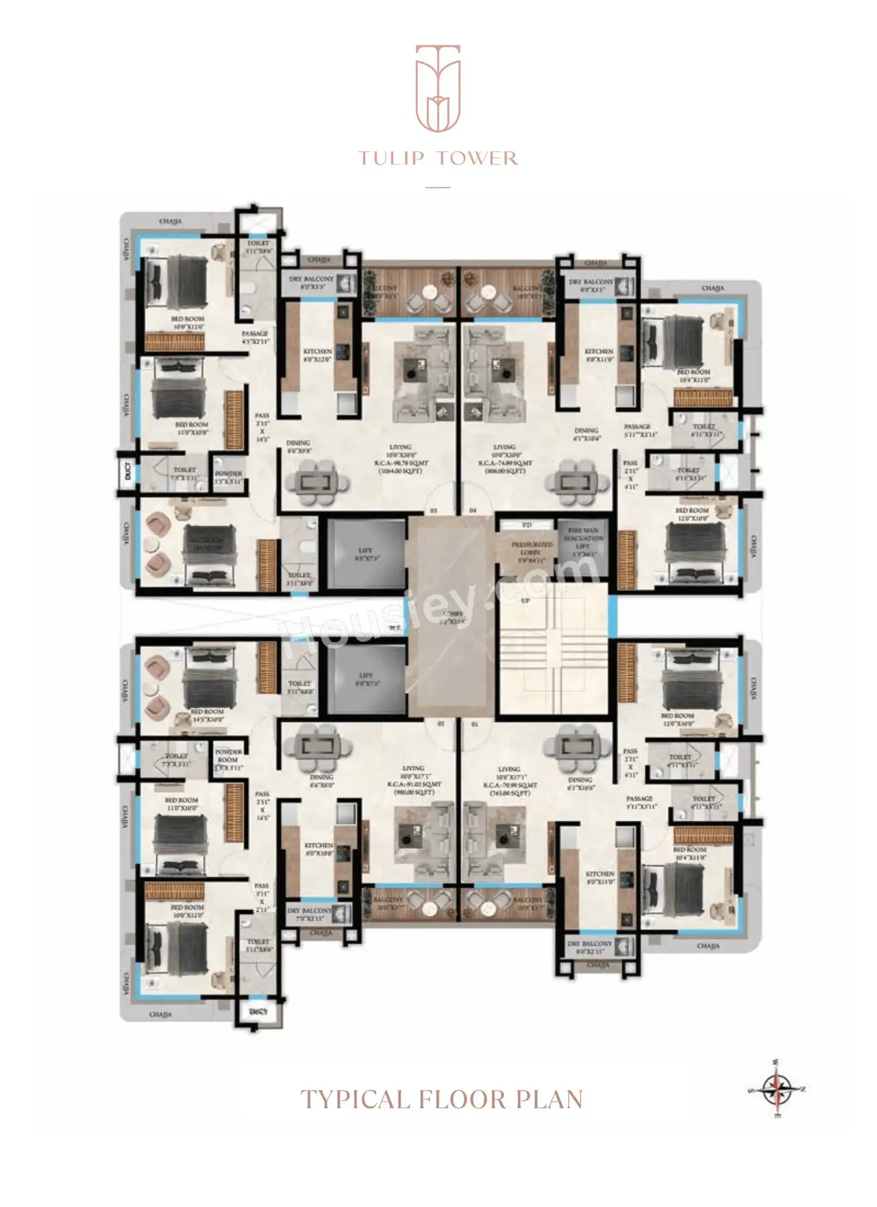 Swami Tulip Tower Floor Plan