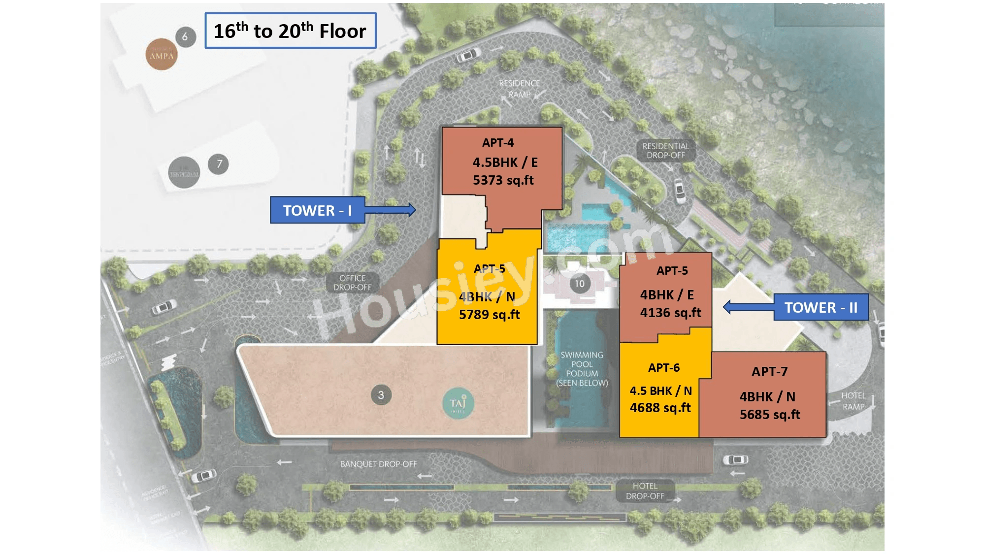 Taj Sky View Residences Floor plan 1