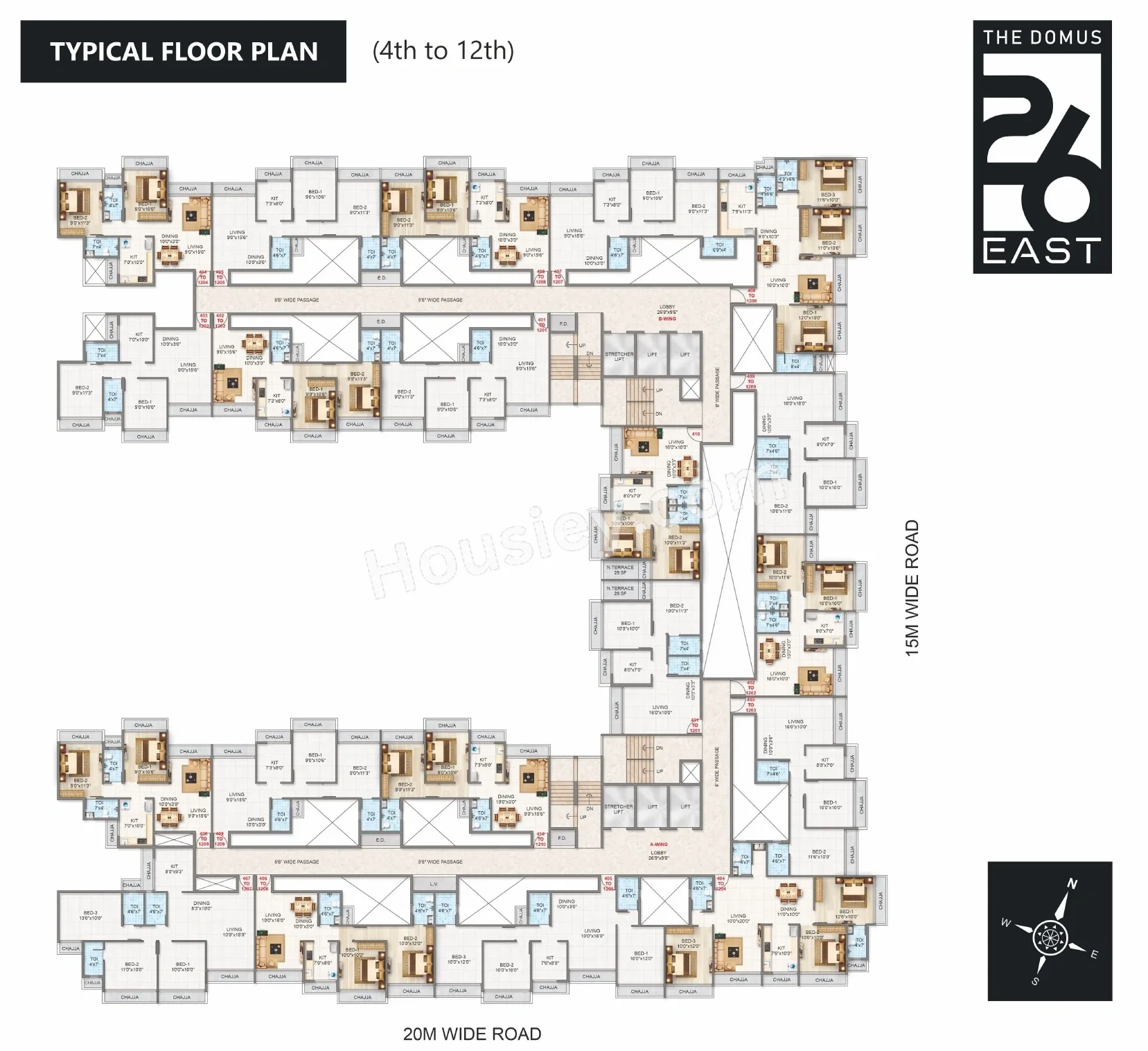 The Domus 26 East Floor plan 1
